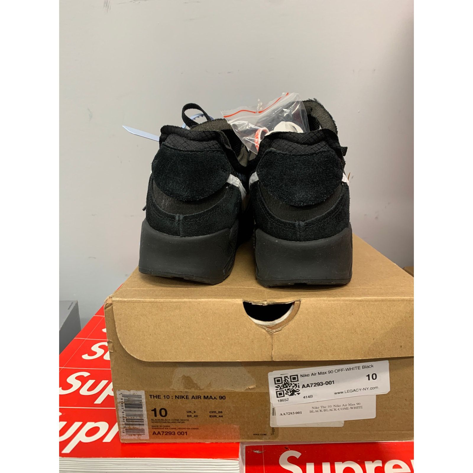 Nike Nike Air Max 90 Off-White Black Size 10 BRAND NEW SHIPS NOW Size US 10 / EU 43 - 3 Thumbnail