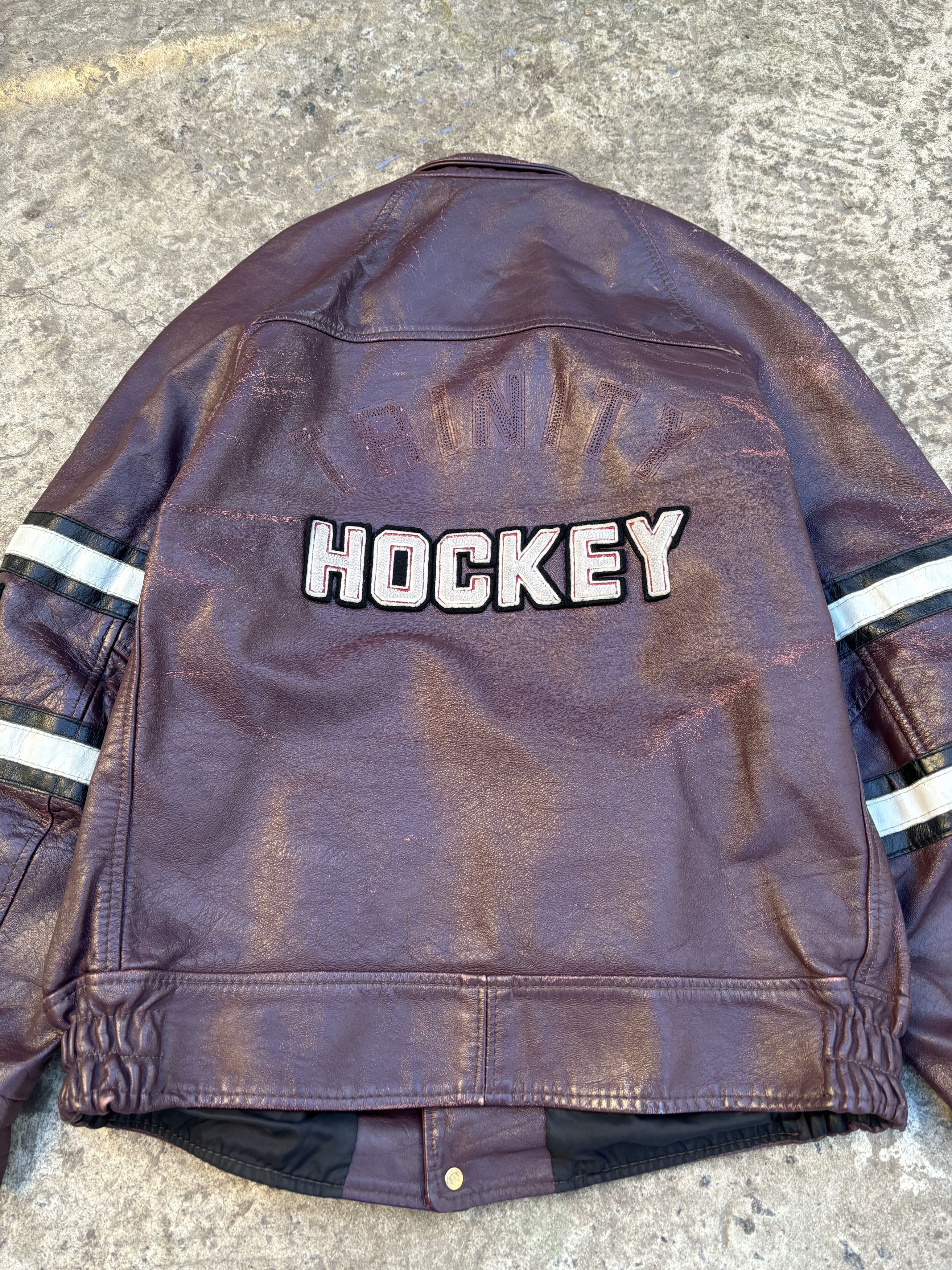 Other Vintage 70s Avon Sportswear Trinity Hockey Leather Jacket Size US L / EU 52-54 / 3 - 15 Thumbnail