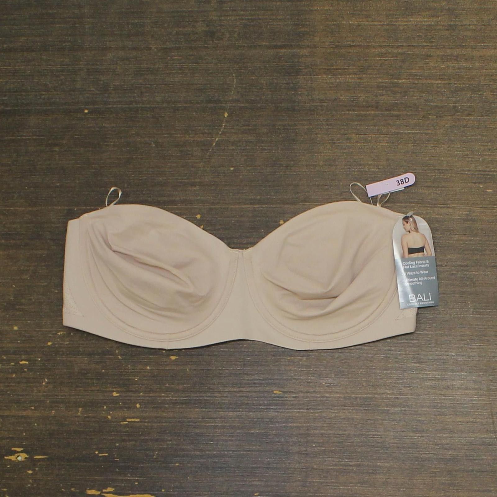 Balenciaga NWT Bali Smoothing Strapless Minimizer Bra Beige Brown 38D, Women's