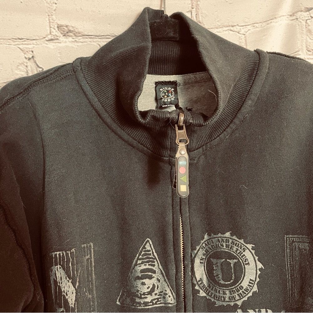 Maui and Sons NWT New Maui And Sons Black Zip Sweatshirt Sweater Size L Size US L / EU 52-54 / 3 - 2 Thumbnail
