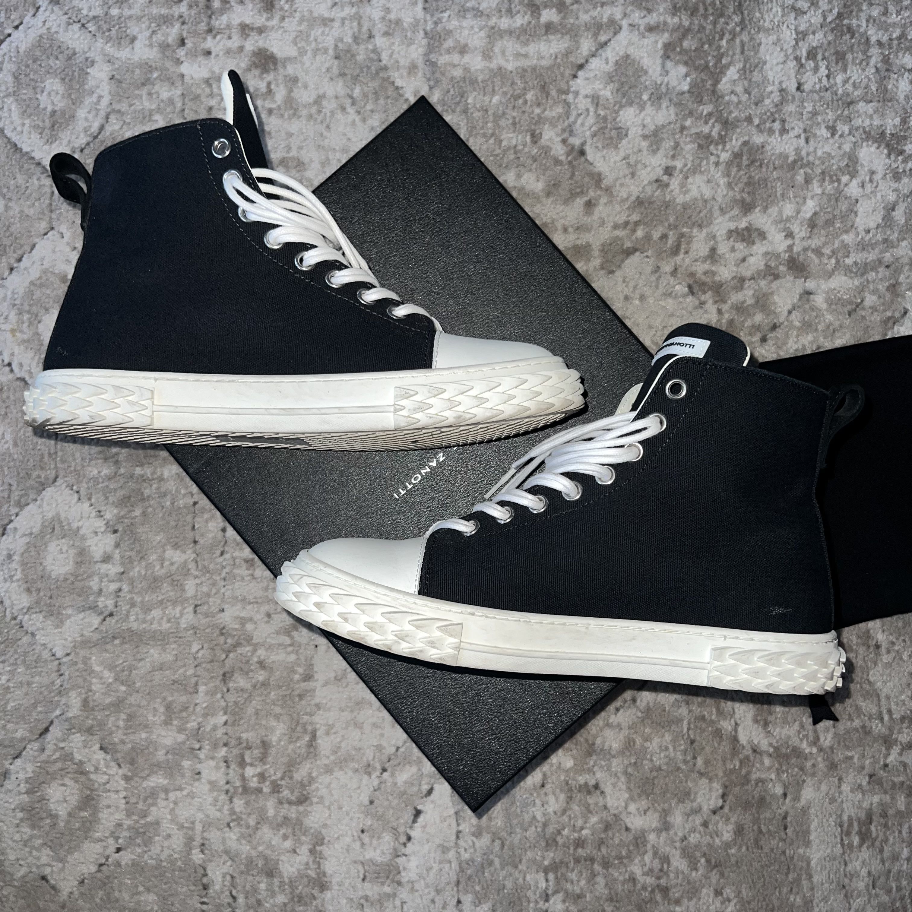 Giuseppe Zanotti Giuseppe Zanotti High-Top Black Blabber size 44.5 Size US 11.5 / EU 44-45 - 8 Thumbnail