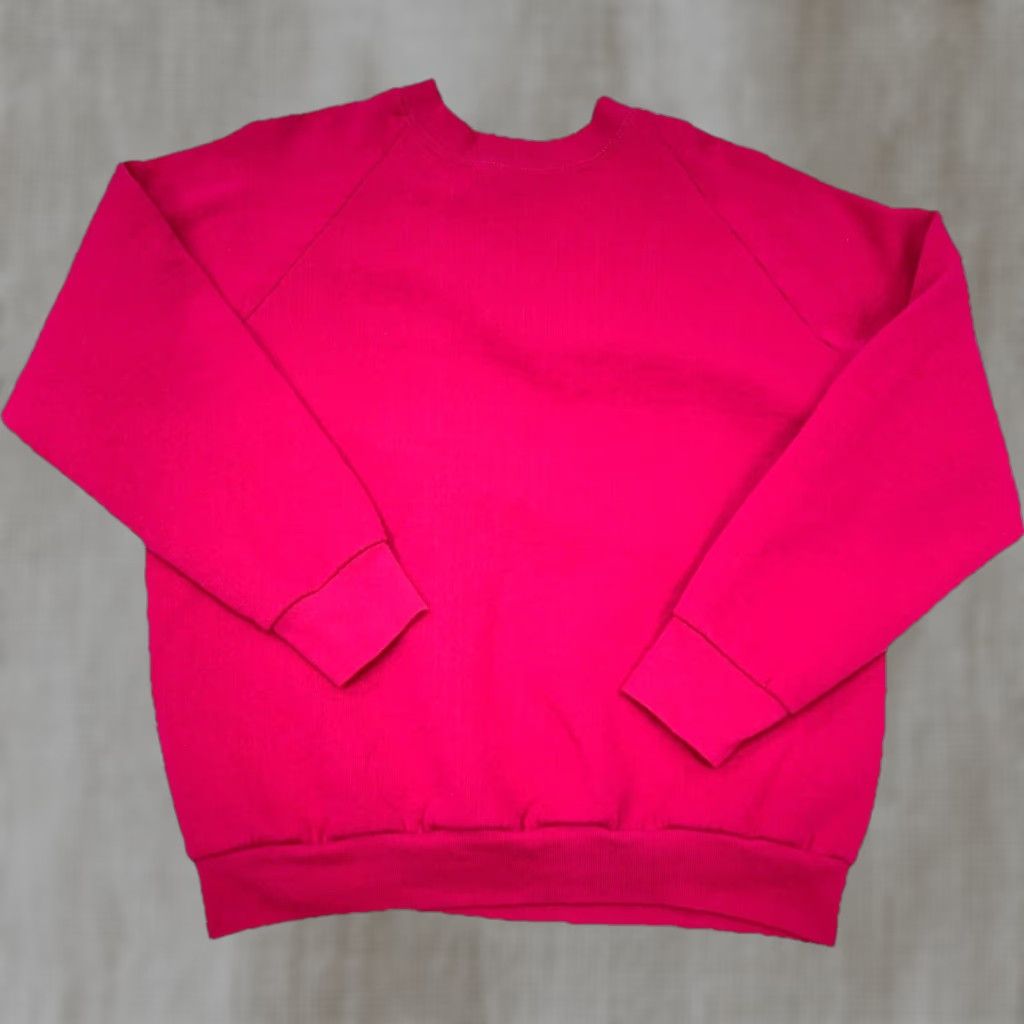 Fruit Of The Loom VINTAGE Fruit Of The Loom Sweatshirt Women M Pink Sweatshirt 90s Y2K US Size M / US 6-8 / IT 42-44 - 1 Thumbnail