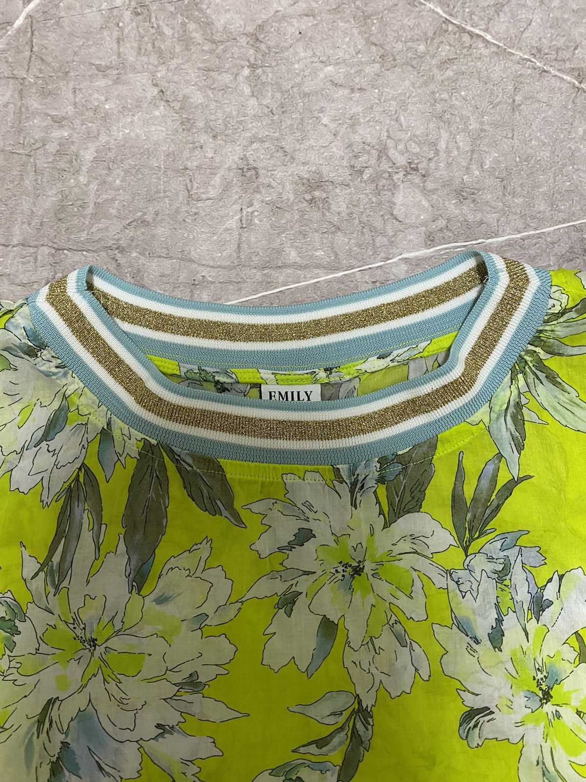 Designer Emily Van Den Bergh Blouse Tunic Floral Over Print Oversized Size L / US 10 / IT 46 - 7 Thumbnail