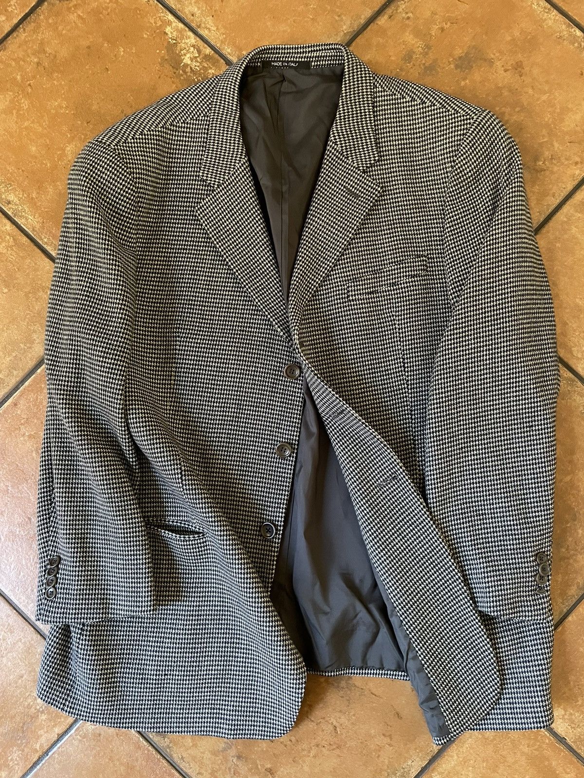Armani Collezioni × Vintage Cashmere Blend Tweed Jacket Size 46R - 9 Thumbnail