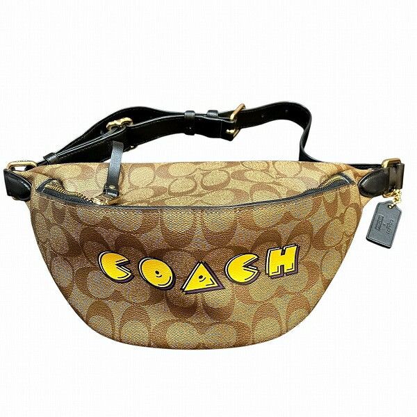 ​【希少・限定コラボ】COACH × PAC-MAN ベルトバッグ シグネチャー Coach Coach X PACMAN Backpack | Grailed