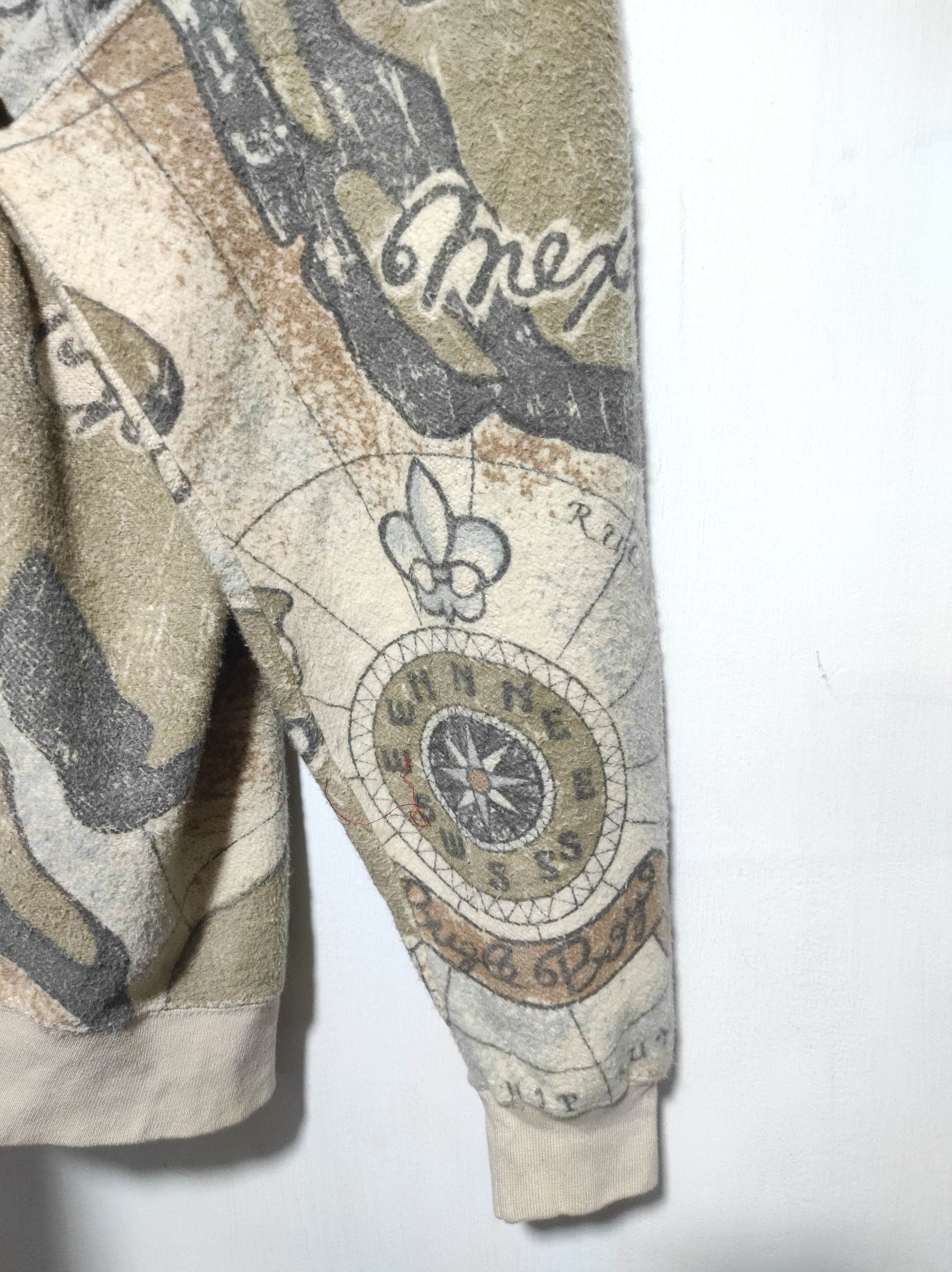 Bugle Boy Vintage Bugle Boy Map Fullprint Fur Hoodie i6w9 LBG style Size US L / EU 52-54 / 3 - 10 Thumbnail