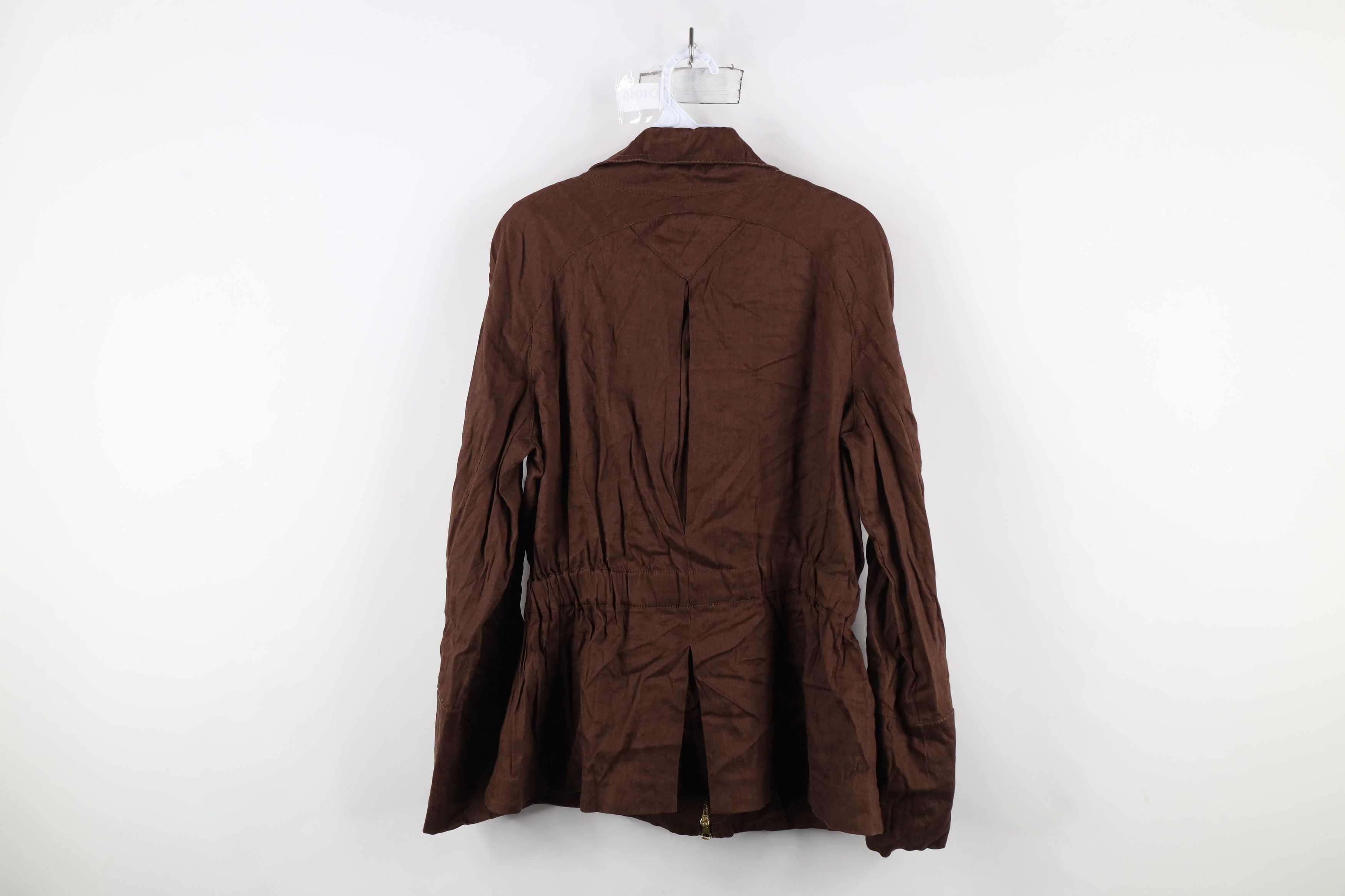 Vintage Vintage 90s Cache Roll Sleeve Flared Jacket Brown Size M / US 6-8 / IT 42-44 - 12 Thumbnail