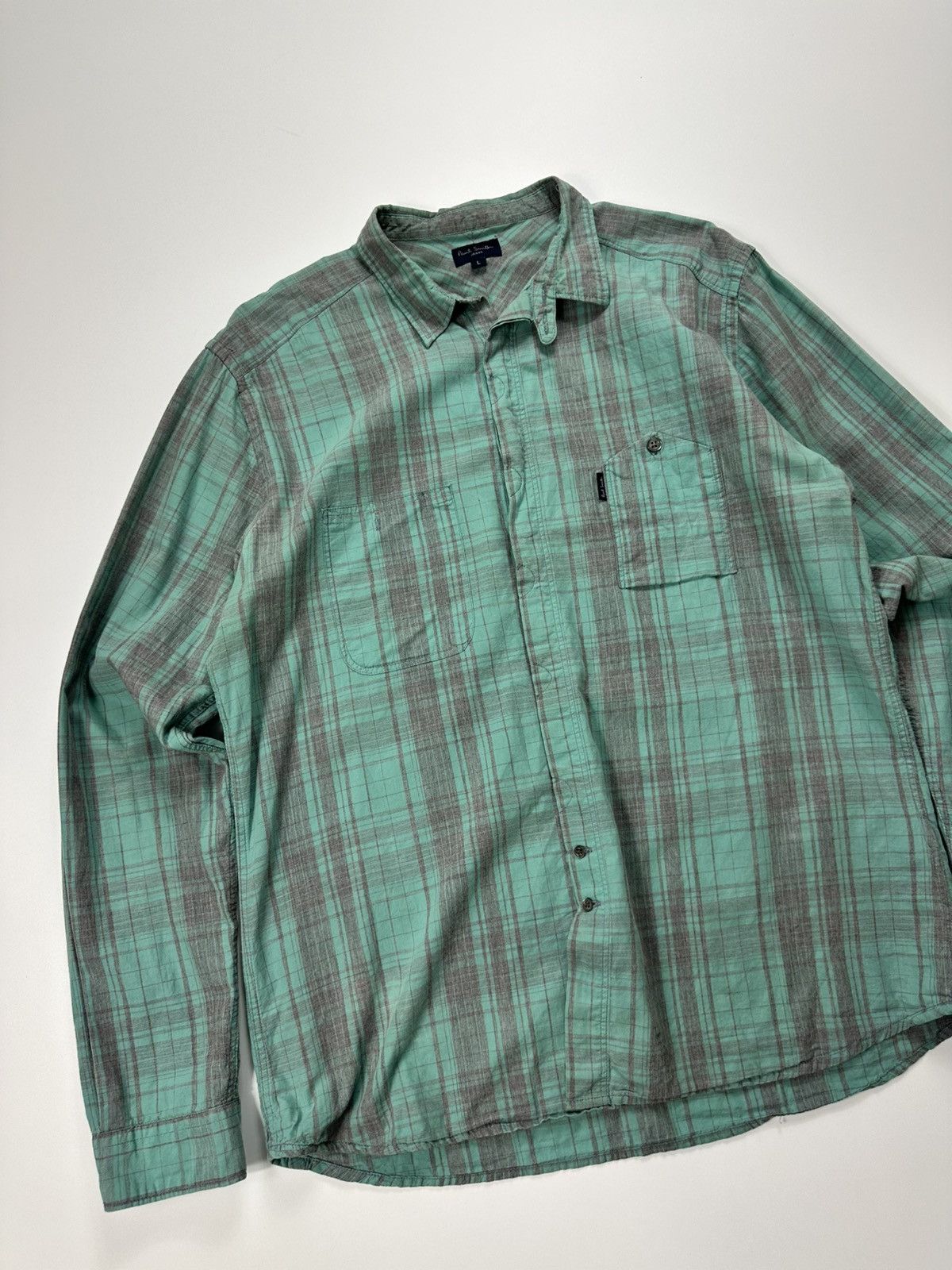 Paul Smith Paul Smith Checked Shirt Men's Green Size US L / EU 52-54 / 3 - 6 Thumbnail