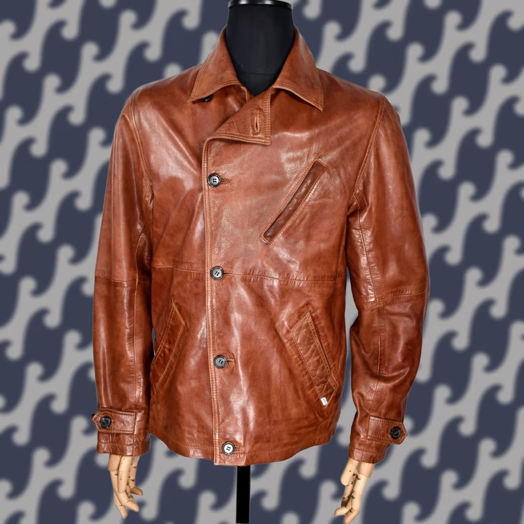 Levi's Levi's Leather Brown Jacket M Men Regular 100% Leather Casual Motorcycle Biker Vintage No Size US M / EU 48-50 / 2 - 1 Thumbnail