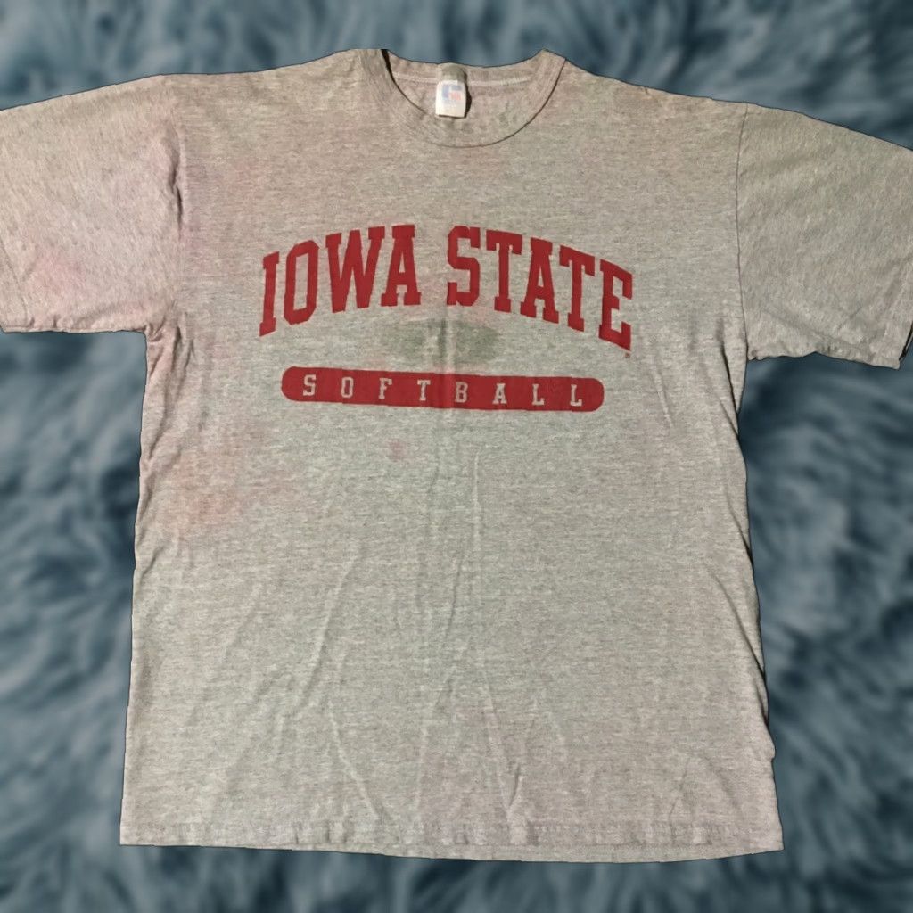 Russell Athletic VINTAGE Russell Athletic Iowa State Spellout Shirt L Gray 90s College Track USA Men T-Shirt Games Sports Size US L / EU 52-54 / 3 - 1 Thumbnail