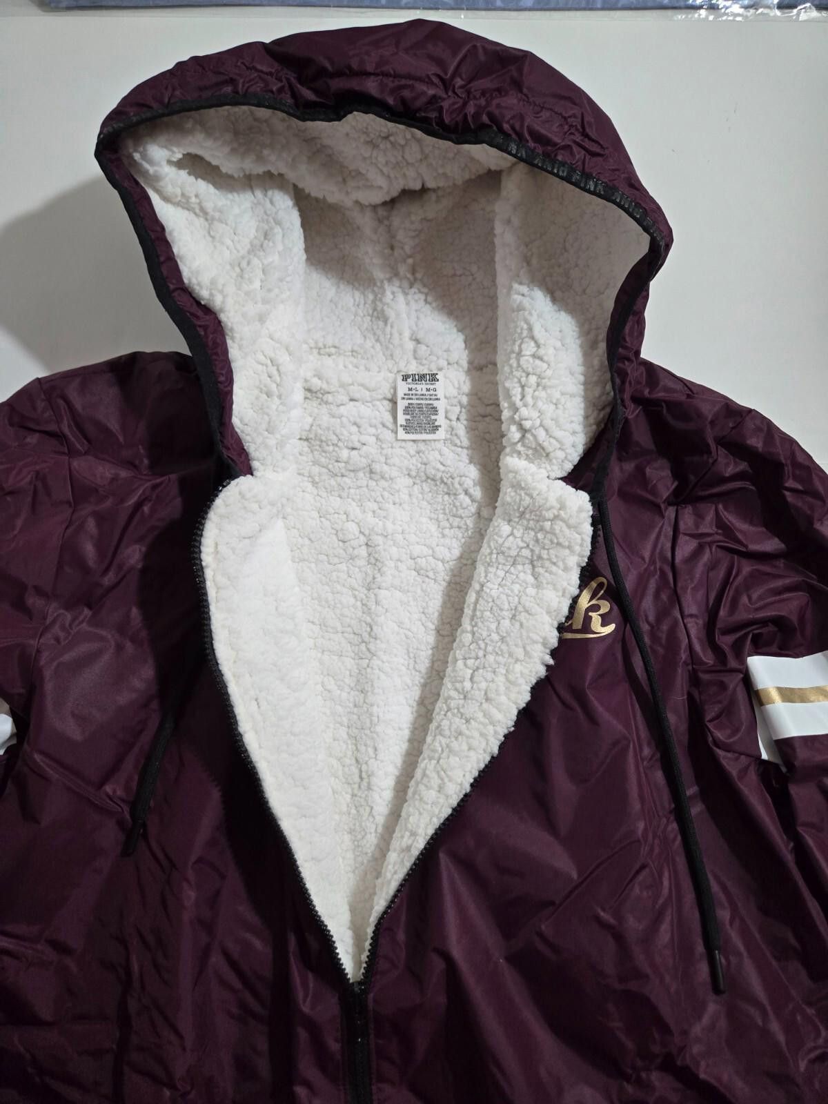 Designer NEW Victoria's Secret PINK Anorak Windbreaker Hoodie Sherpa Size L / US 10 / IT 46 - 5 Thumbnail