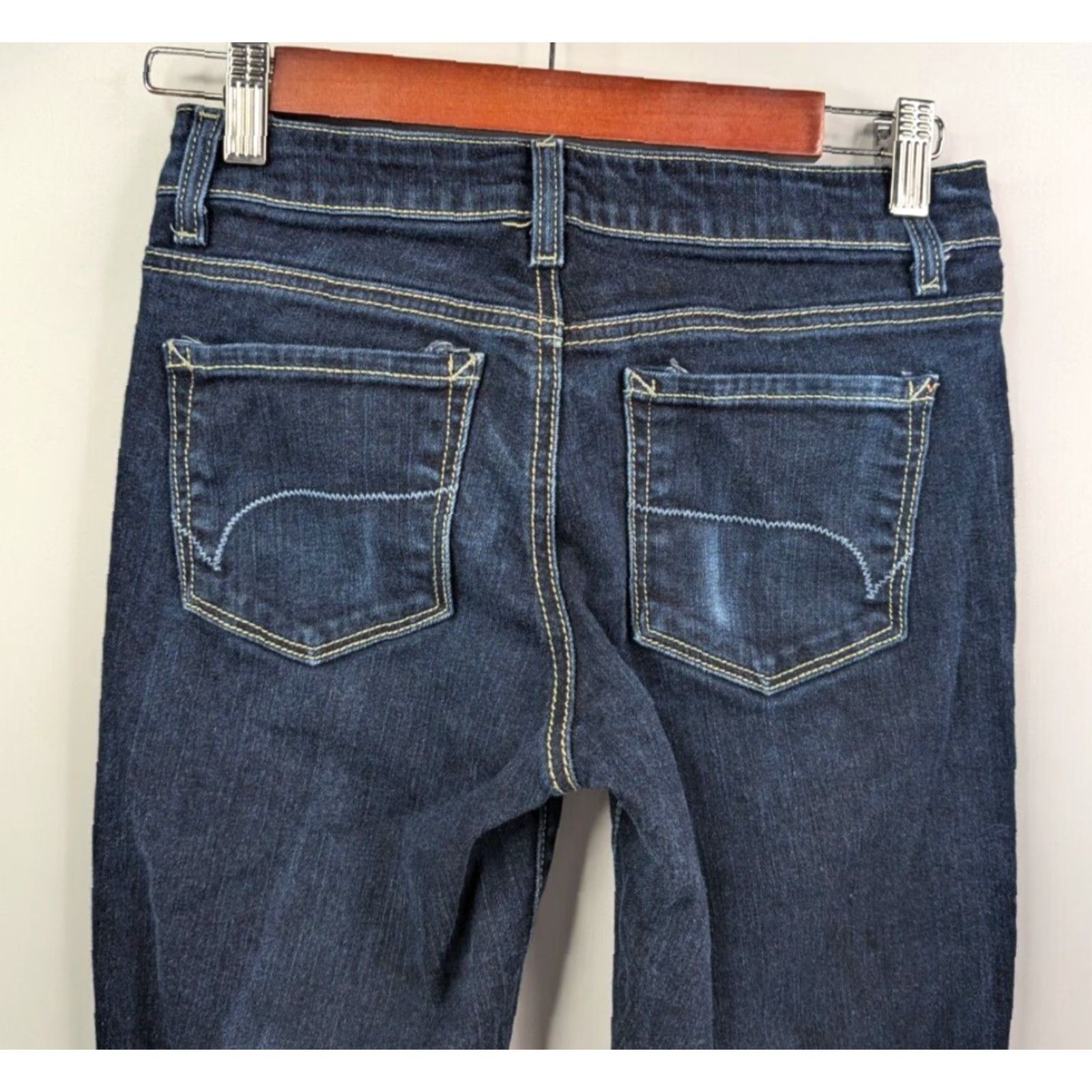 Hard Tail VINTAGE Hard Tail Cathy Flared Jeans Womens 26 Blue Denim Low Rise Y2K Style Made In USA Size 26" / US 2 / IT 38 - 5 Thumbnail
