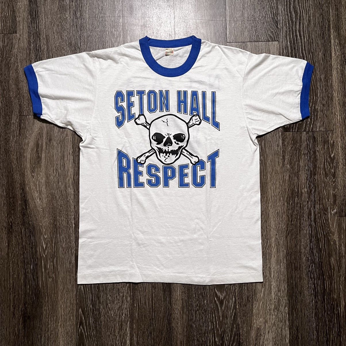 Vintage [Vintage] Seton Hall 1989 NCAA Final Four Ringer Shirt Size US XL / EU 56 / 4 - 1 Thumbnail