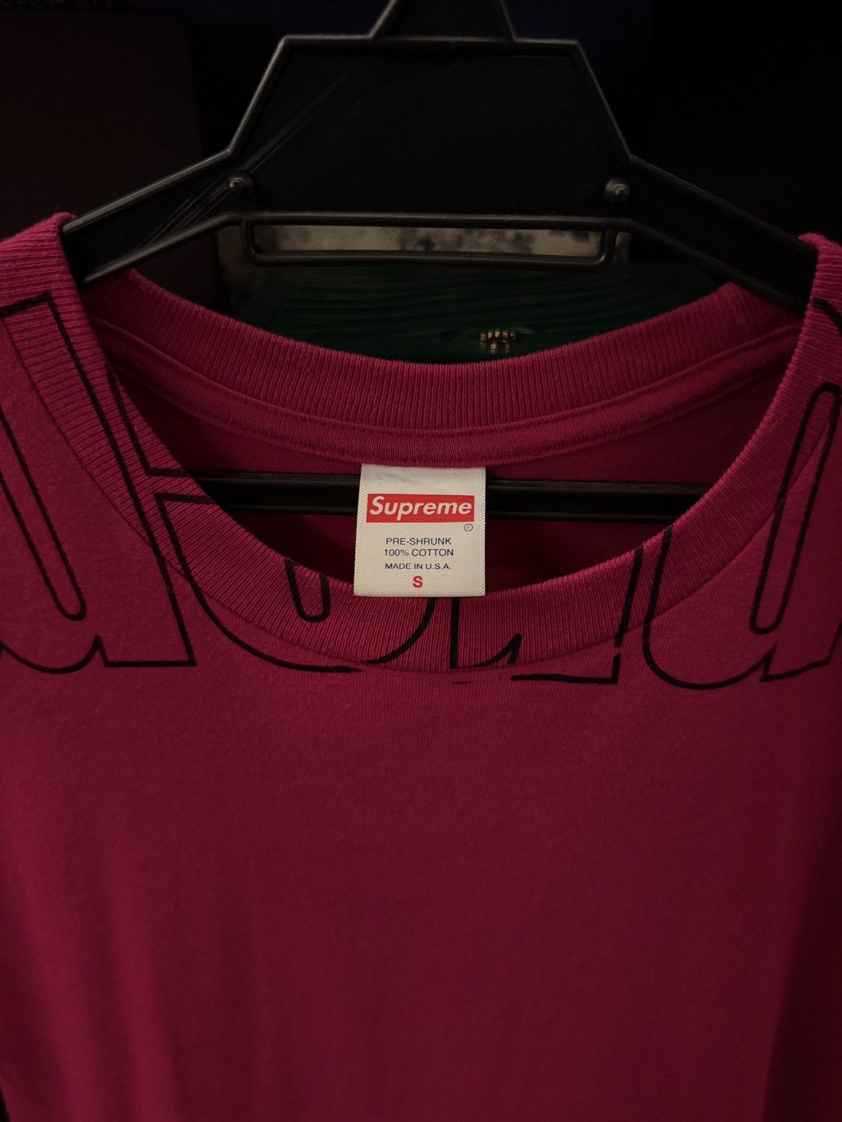 Supreme Supreme Upside Down Tee Magenta Size US S / EU 44-46 / 1 - 2 Thumbnail