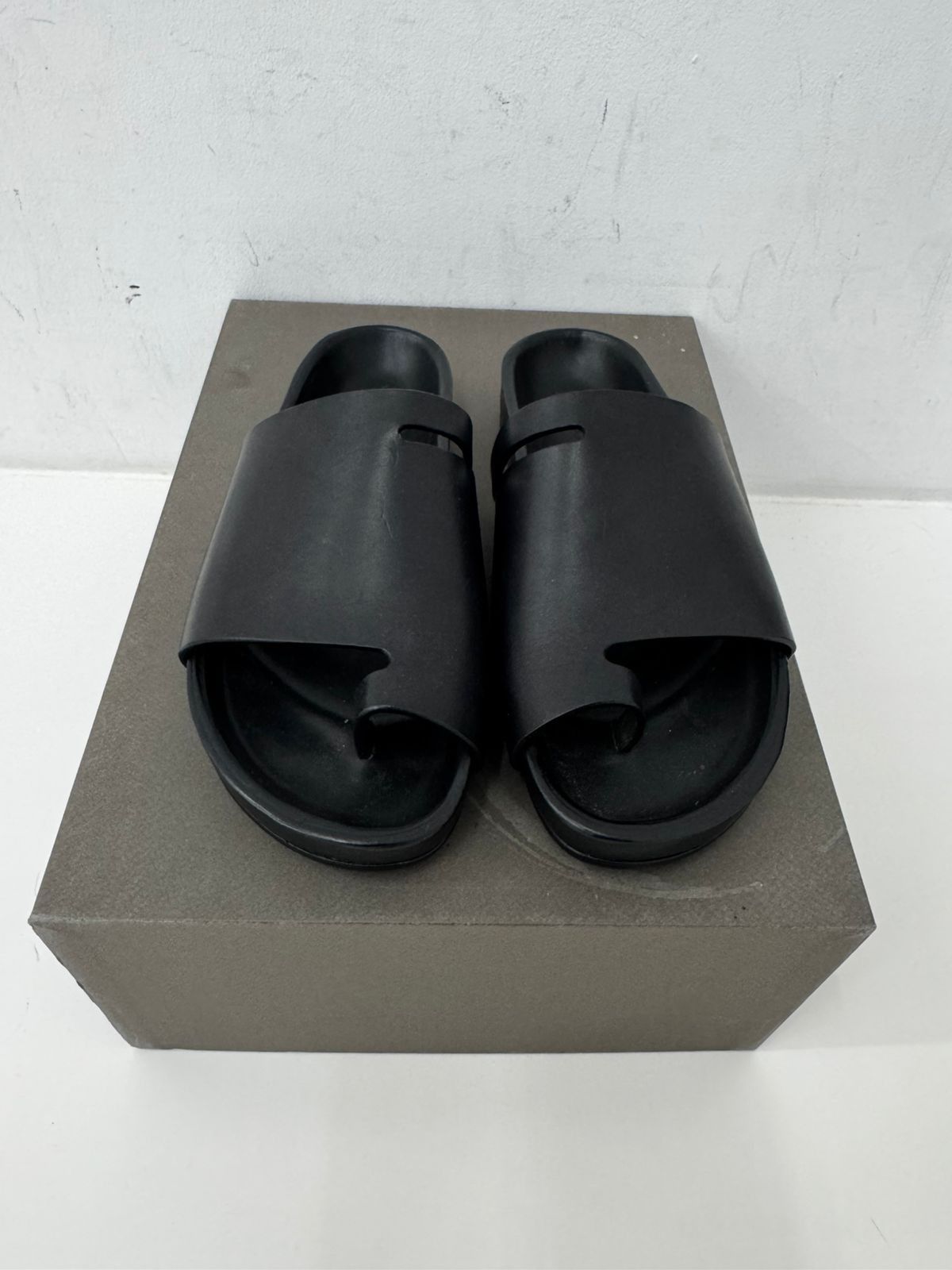 Rick Owens RICK OWENS LEATHER SLIDES Size US 8 / EU 41 - 1 Thumbnail