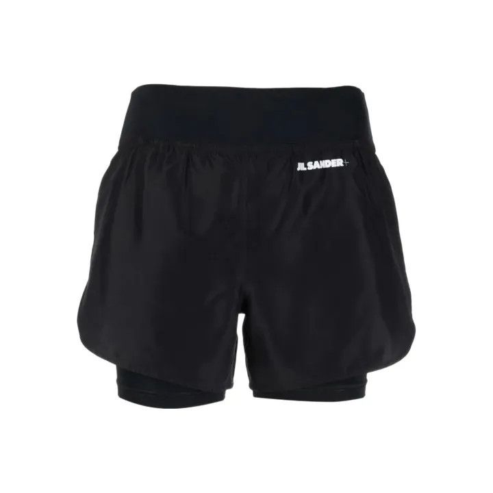 Jil Sander JIL SANDER SS22 Black Layered Shorts 0079 Size 22" - 1 Thumbnail