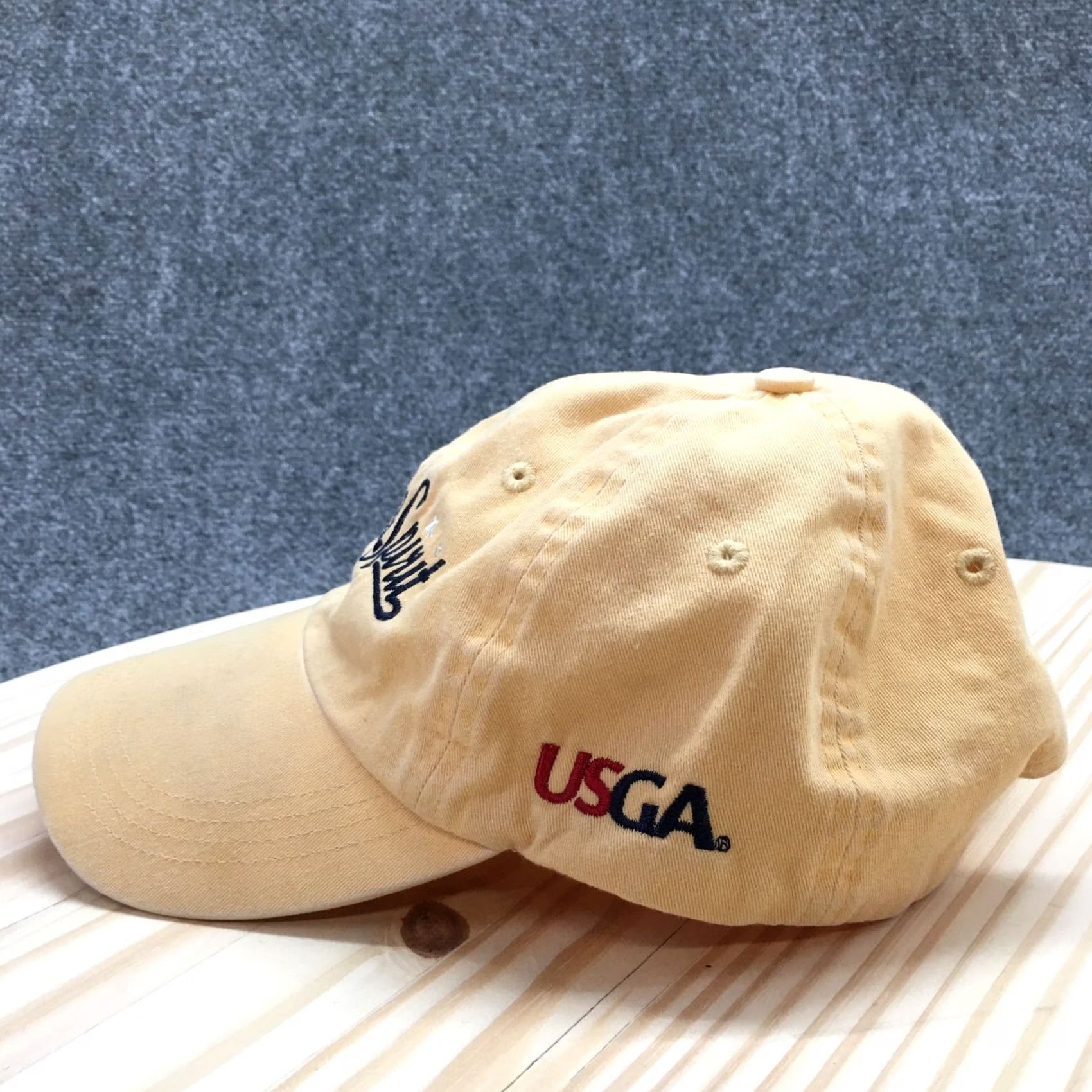 Vintage Ahead Catch The Spirit Baseball Hat Womens Yellow OS Adjustable Embroidered Logo Size ONE SIZE - 5 Thumbnail