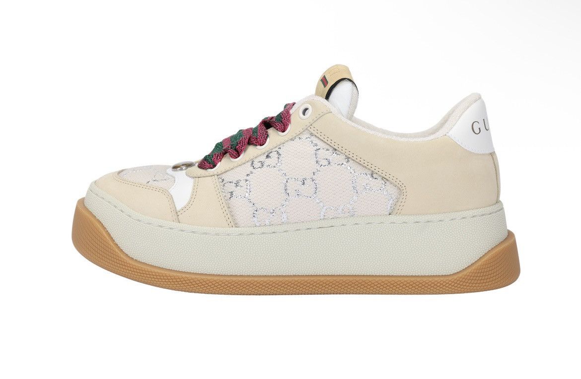 Gucci Gucci Light GG Lame Monogram Screener Sneaker 750633 Size US 10 / IT 40 - 2 Thumbnail