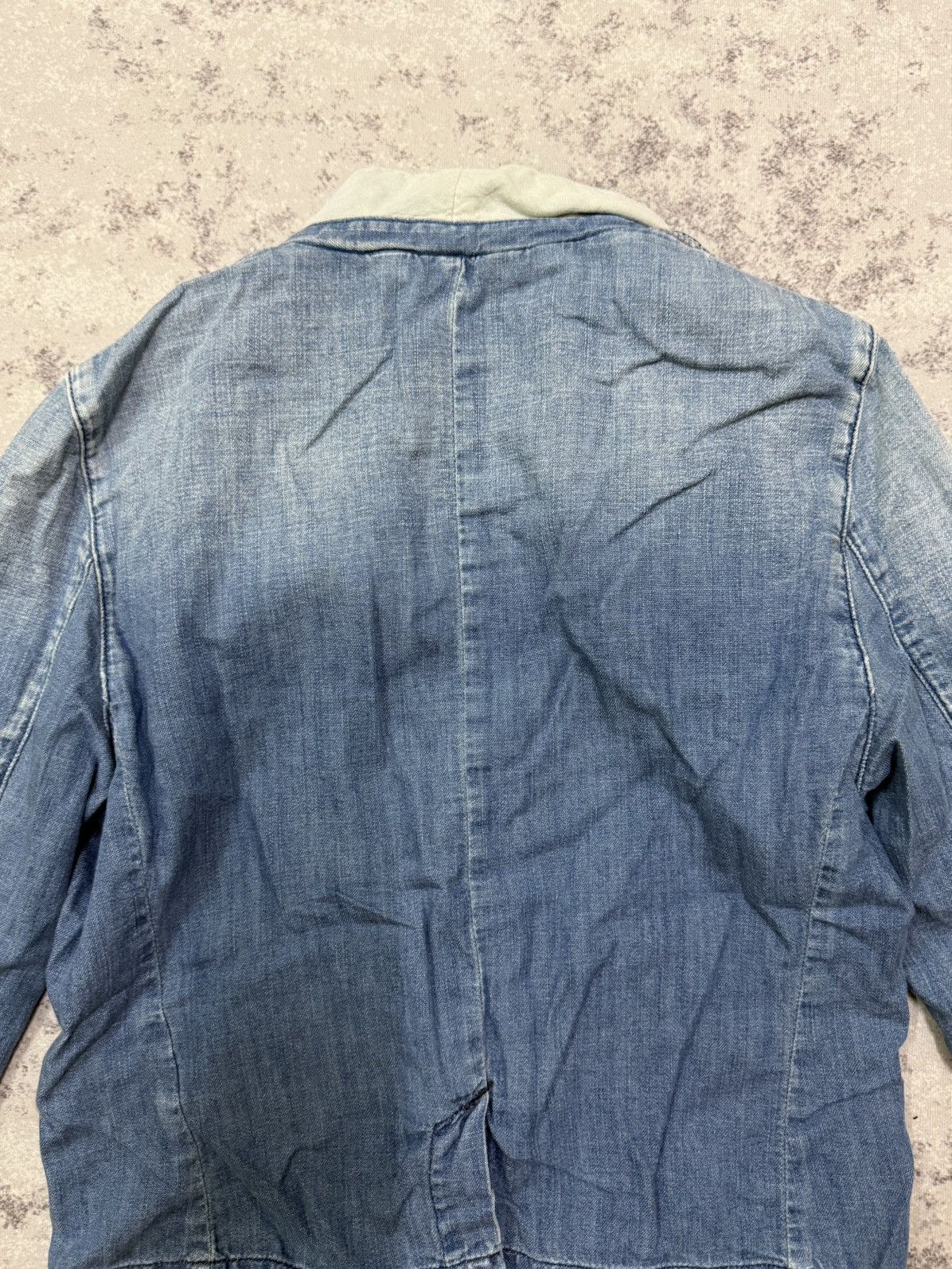 Tommy Hilfiger Tommy Hilfiger light wash denim blazer jacket patch pocket Size XS / US 0-2 / IT 36-38 - 16 Thumbnail