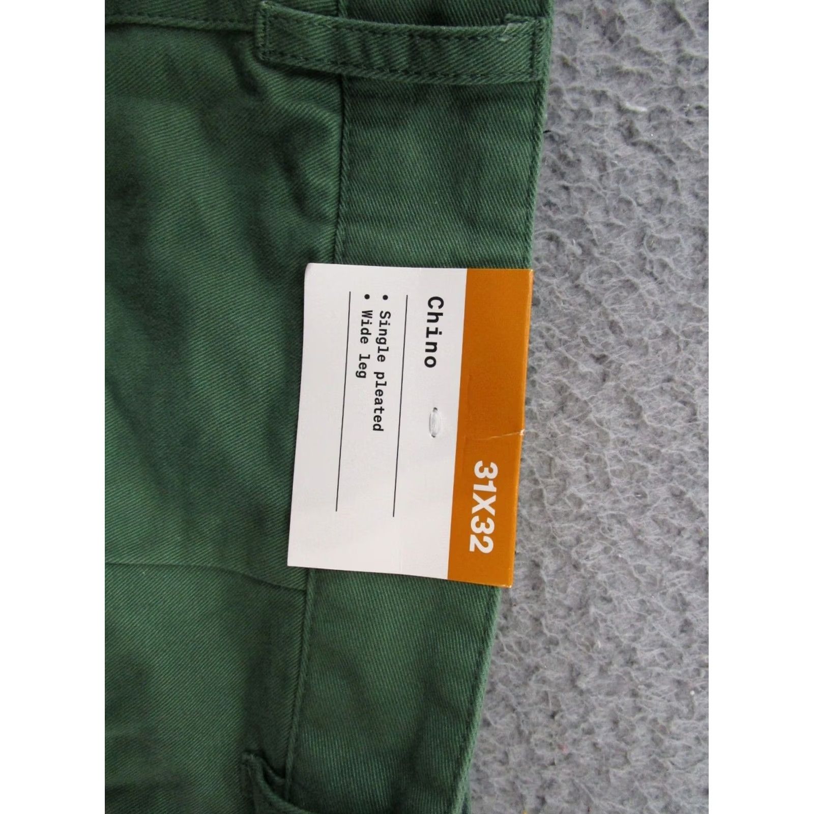 Vintage Houston White Mens Chino Pants Wide-Leg Green 31x30 NEW Size US 31 - 4 Thumbnail