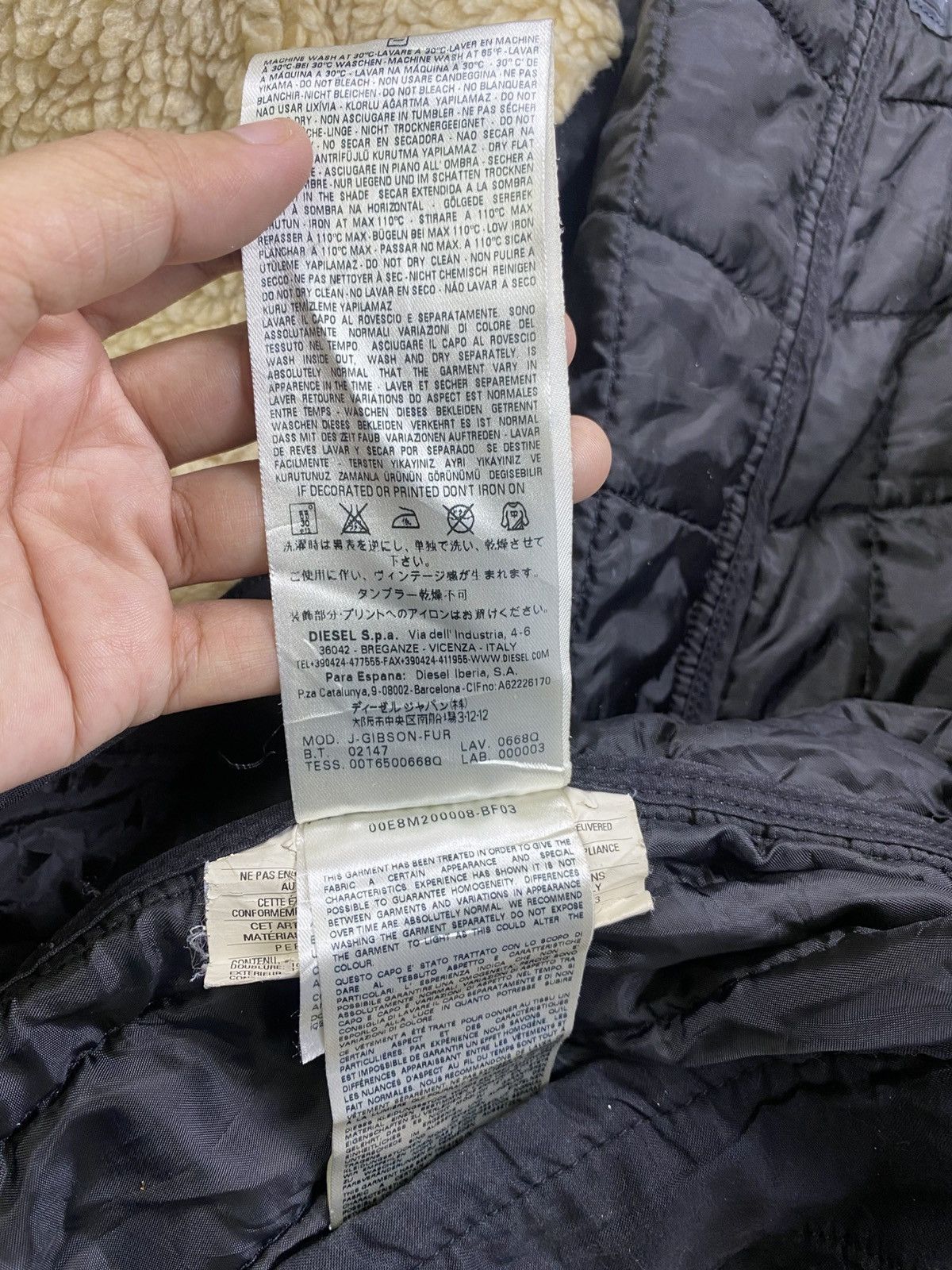 Diesel 🔥STEALS Diesel Industry Double Collar Sherpa Biker Jacket Size US M / EU 48-50 / 2 - 14 Thumbnail