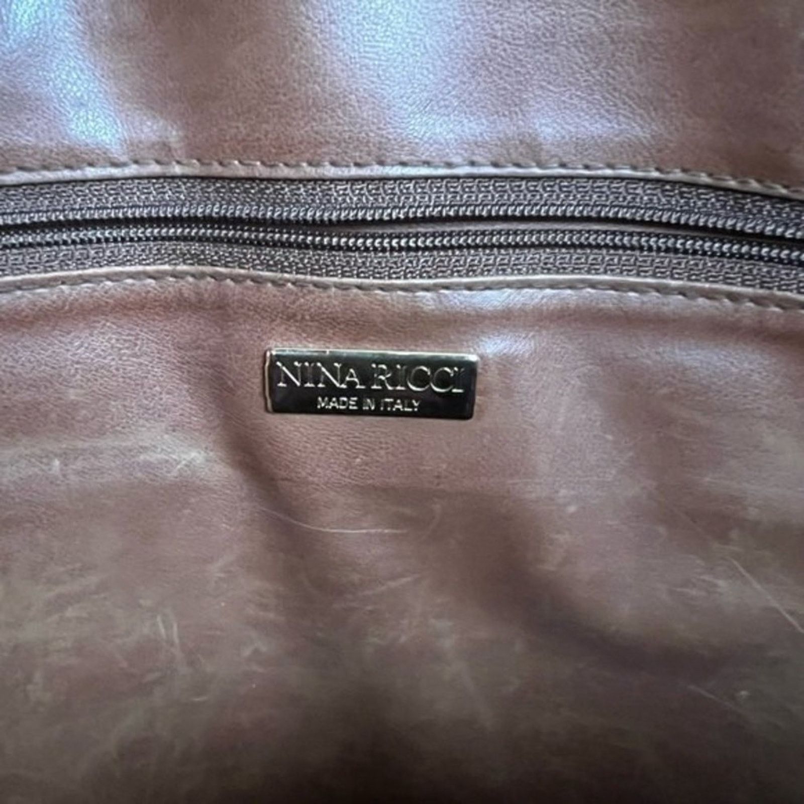 Nina Ricci NINA RICCI Brown Patent Leather Top Handle Bag, 3.5x10x2.5 Size ONE SIZE - 7 Thumbnail