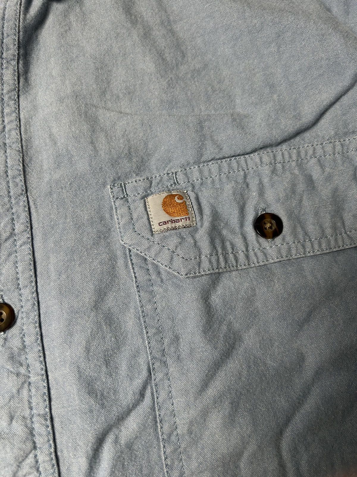 Carhartt Carhartt Pocket Shirt Heavyweight Overshirt Workwear Blue Size US XL / EU 56 / 4 - 4 Thumbnail