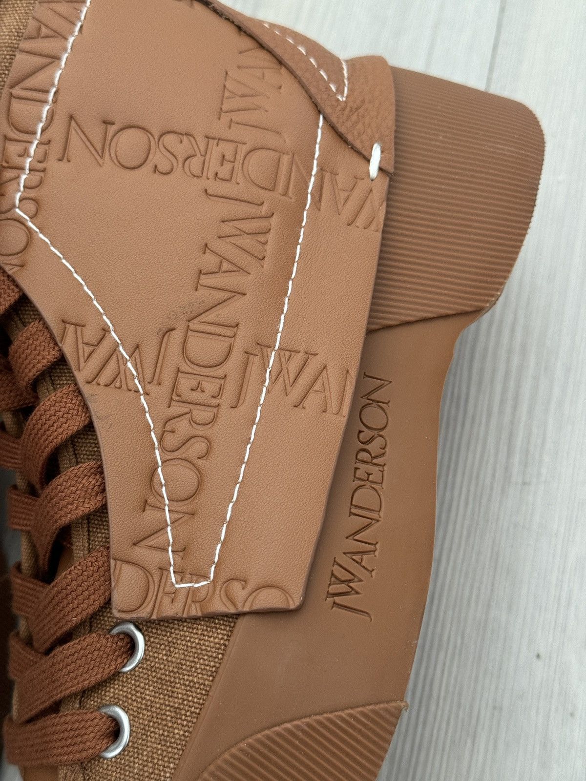 JW Anderson J.W.Anderson Layered Logo Debossed High Top Sneaker Size US 7 / IT 37 - 13 Thumbnail