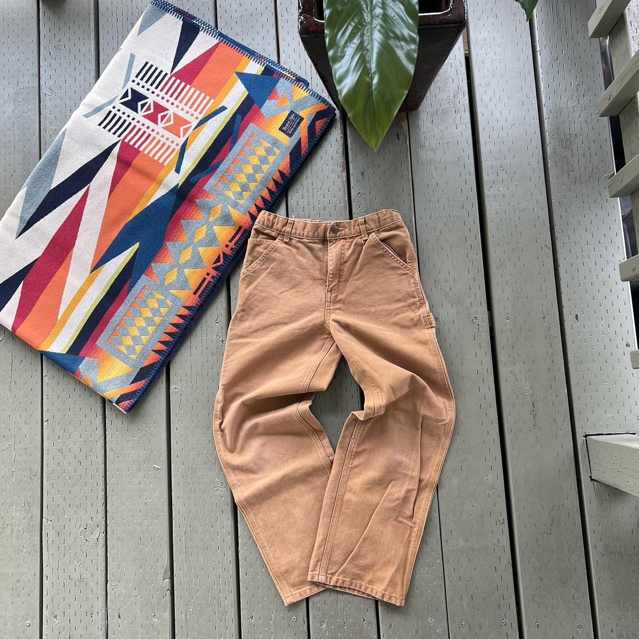Carhartt Vintage Y2K kids carhartt brown work wear carpenter pants Size 22" - 2 Thumbnail