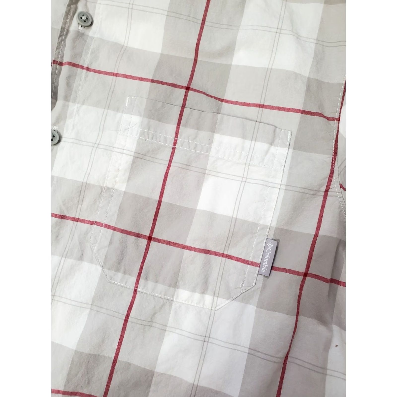 Vintage Columbia Shirt Men's XL Plaid Button-Up Short Sleeve Cotton Pocketed Outdoor Casual Button-Front Size US XL / EU 56 / 4 - 4 Thumbnail