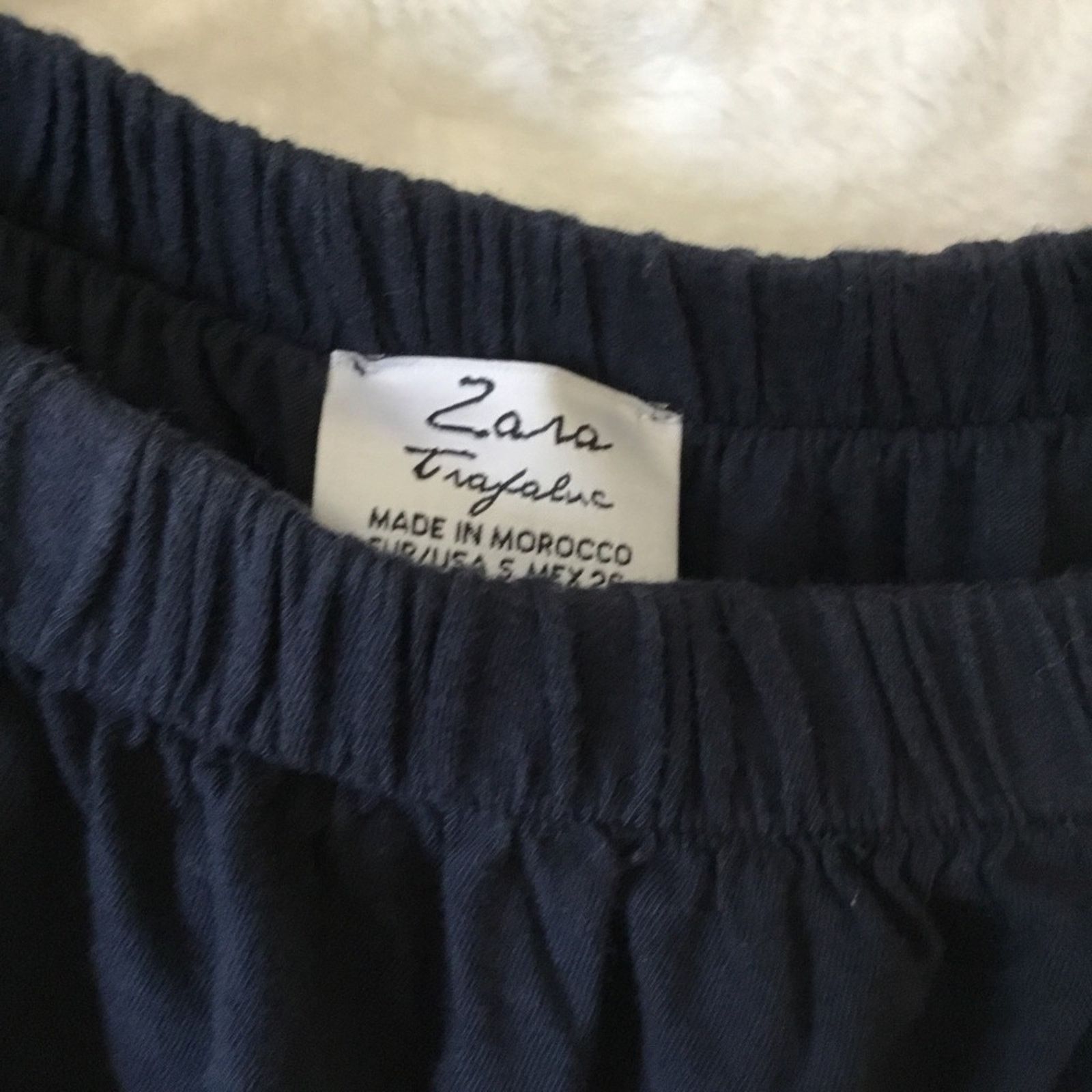 Zara Zara Navy Blue Shoulder Crop Top Size S / US 4 / IT 40 - 3 Thumbnail