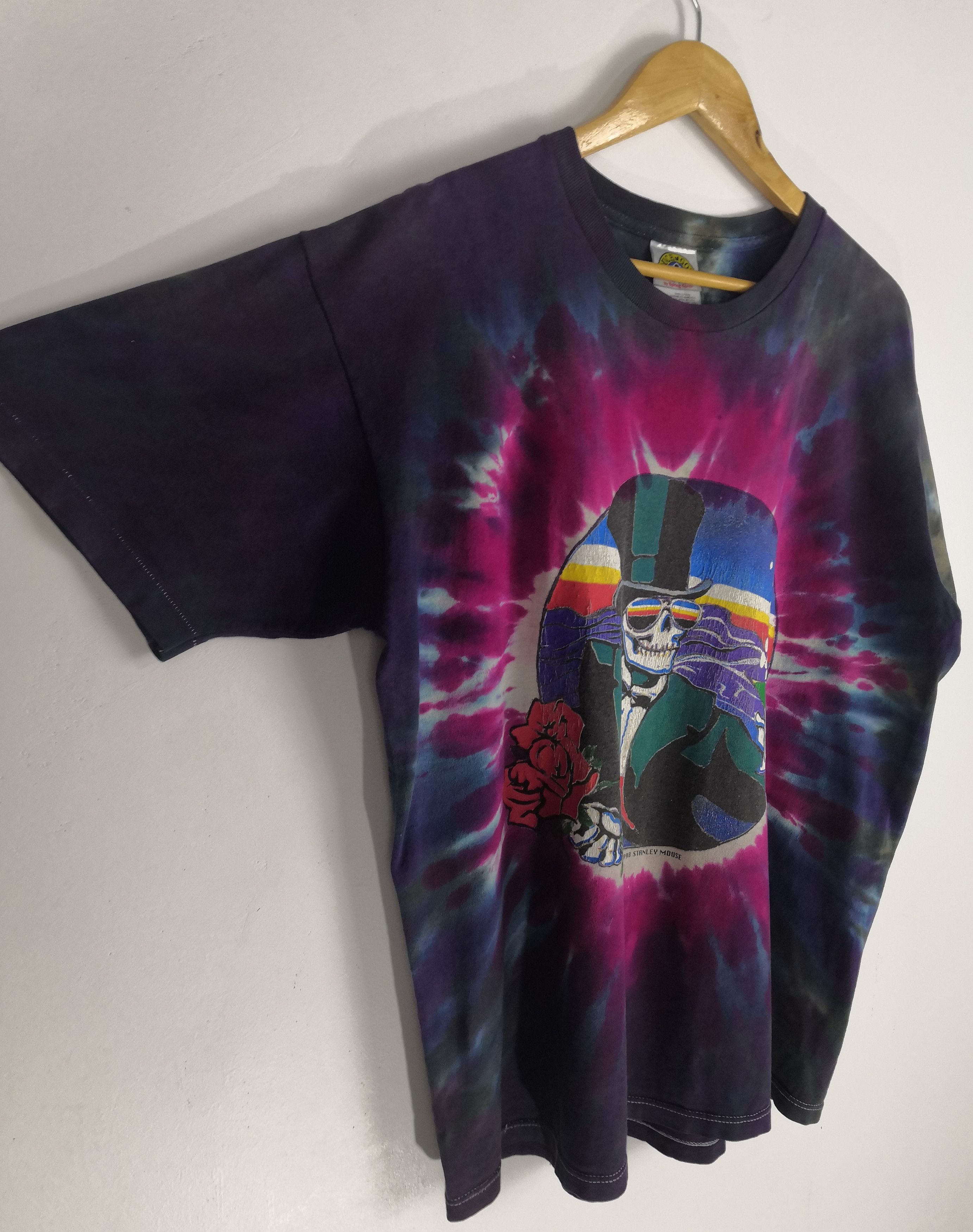 Vintage Vintage 1998 Stanley Mouse Grateful Dead Liquid Blue Shirt Size US L / EU 52-54 / 3 - 4 Thumbnail
