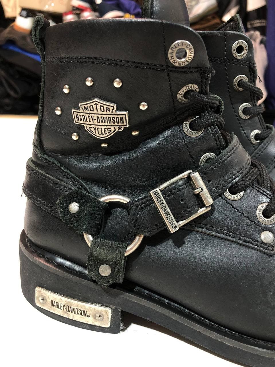 Harley Davidson × Leather Harley Davidson Moto Leather Shoes Racing Biker Size US 6 / EU 39 - 2 Thumbnail