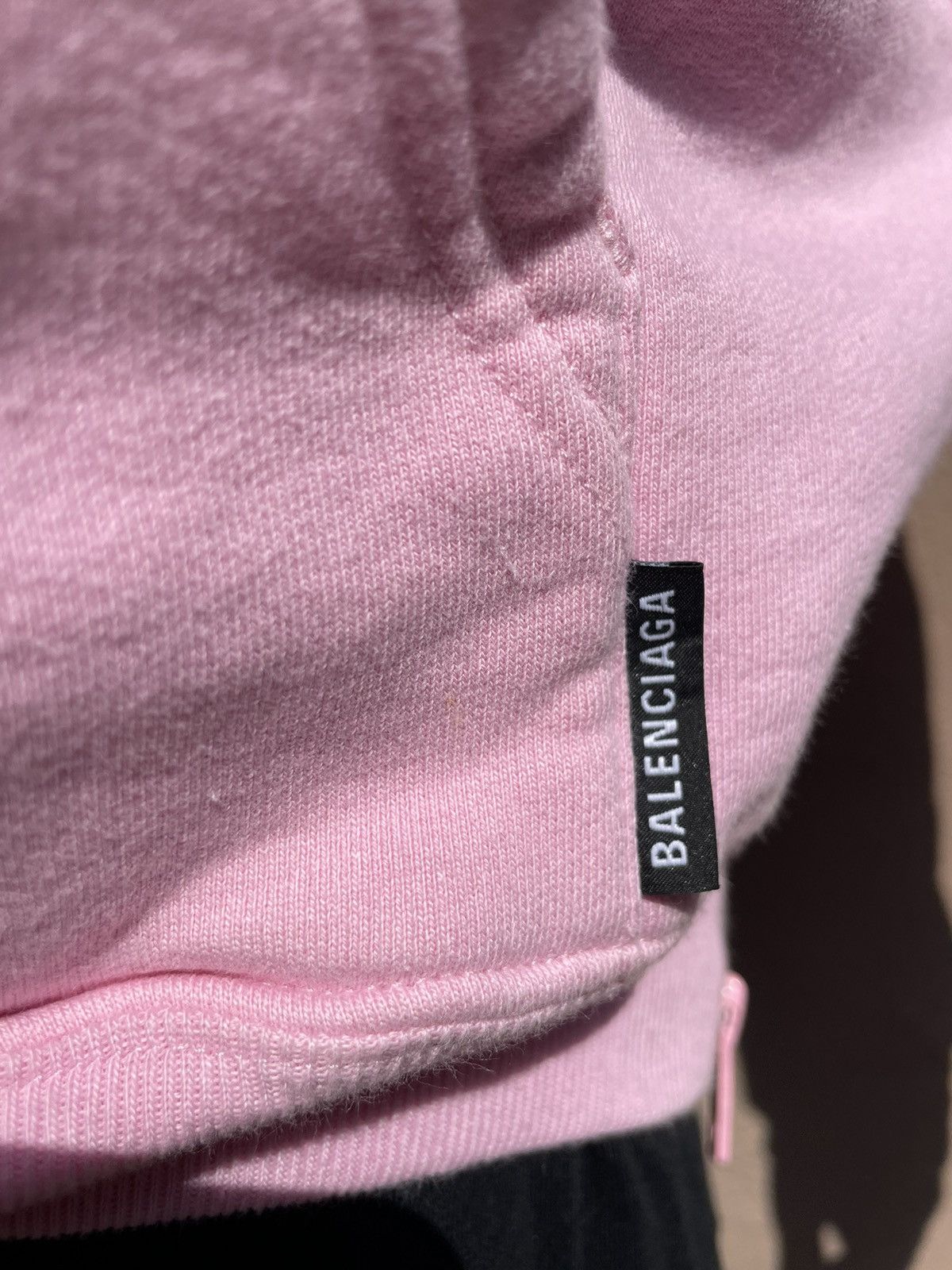 image of Zipped Balenciaga Hoodie In Pink, Men's (Size XS)