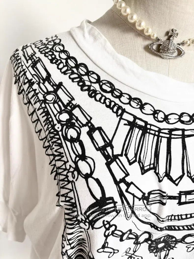 Vivienne Westwood Vivienne Westwood White Saturn Print Ruffle Dress with Irr Size M / US 6-8 / IT 42-44 - 7 Thumbnail