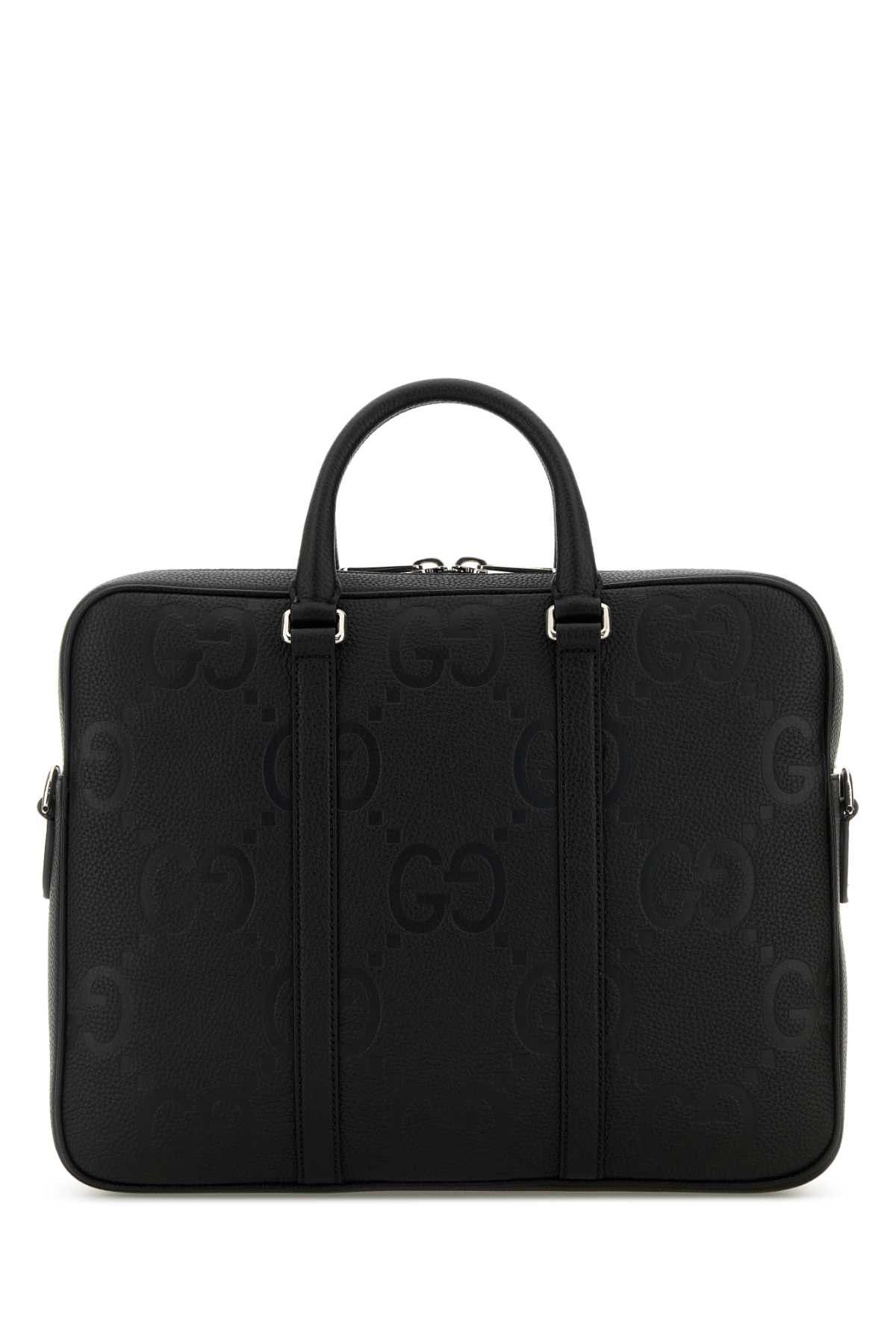 Gucci Black Leather Briefcase Size ONE SIZE - 1 Thumbnail