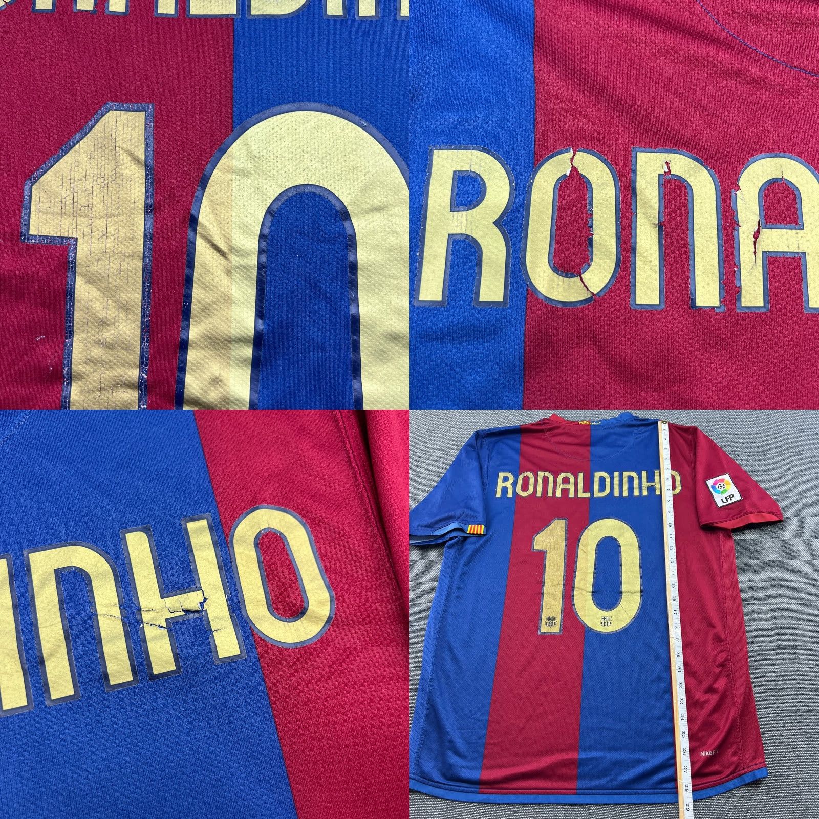 Nike Nike Barcelona 2006 2007 Ronaldinho Home Football Jersey Mens Large Shirt Size US L / EU 52-54 / 3 - 8 Thumbnail
