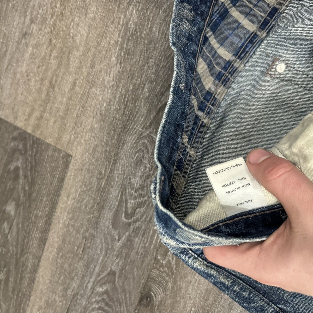 Fabric Brand & Co. × Japanese Brand × Vintage Crazy Fabric-brand & co selvedge distressed patchwork jeans Size US 38 / EU 54 - 5 Thumbnail