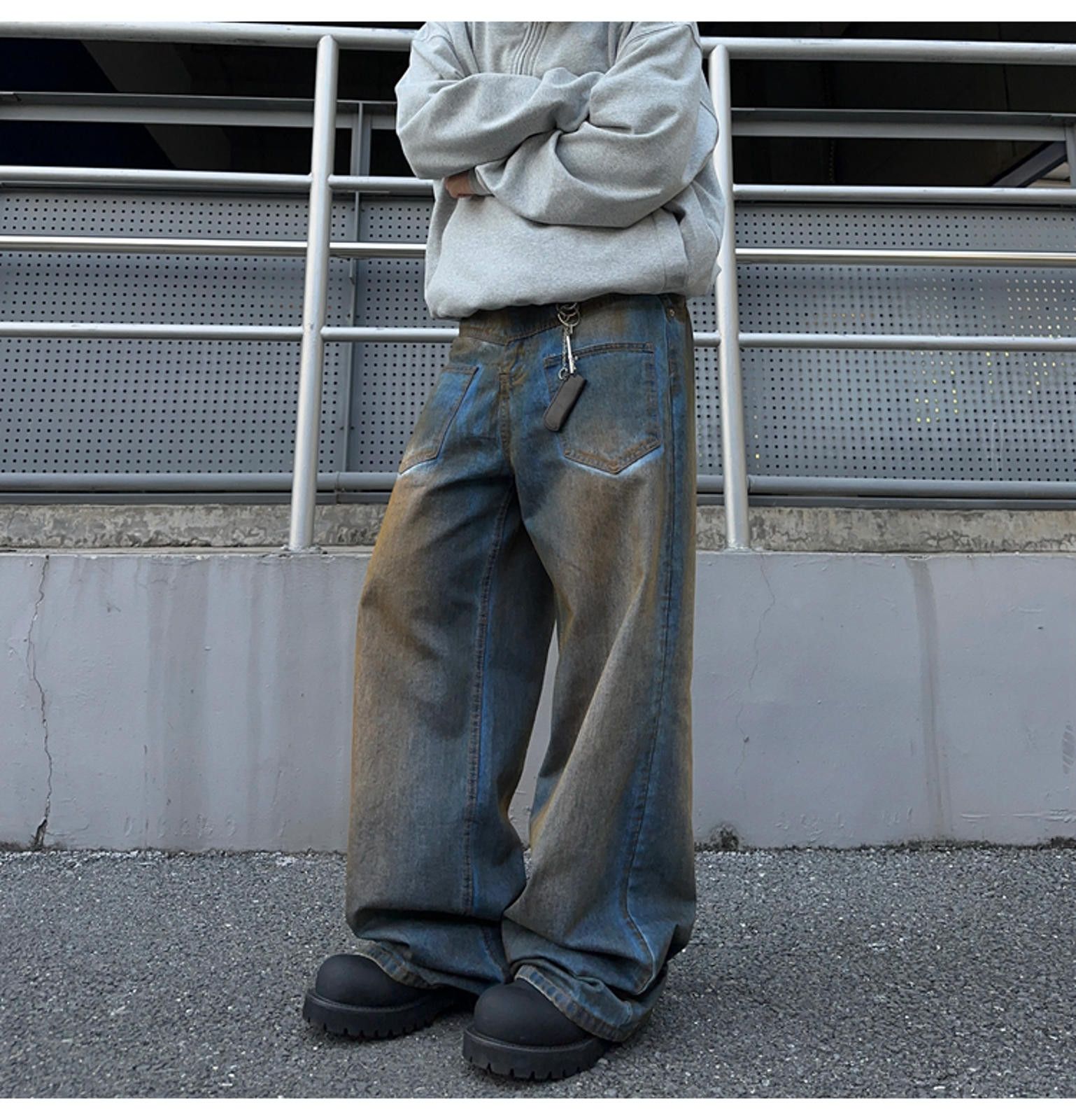 Jean × Vintage Oversized Wide Leg Denim Jeans Size US 32 / EU 48 - 5 Thumbnail