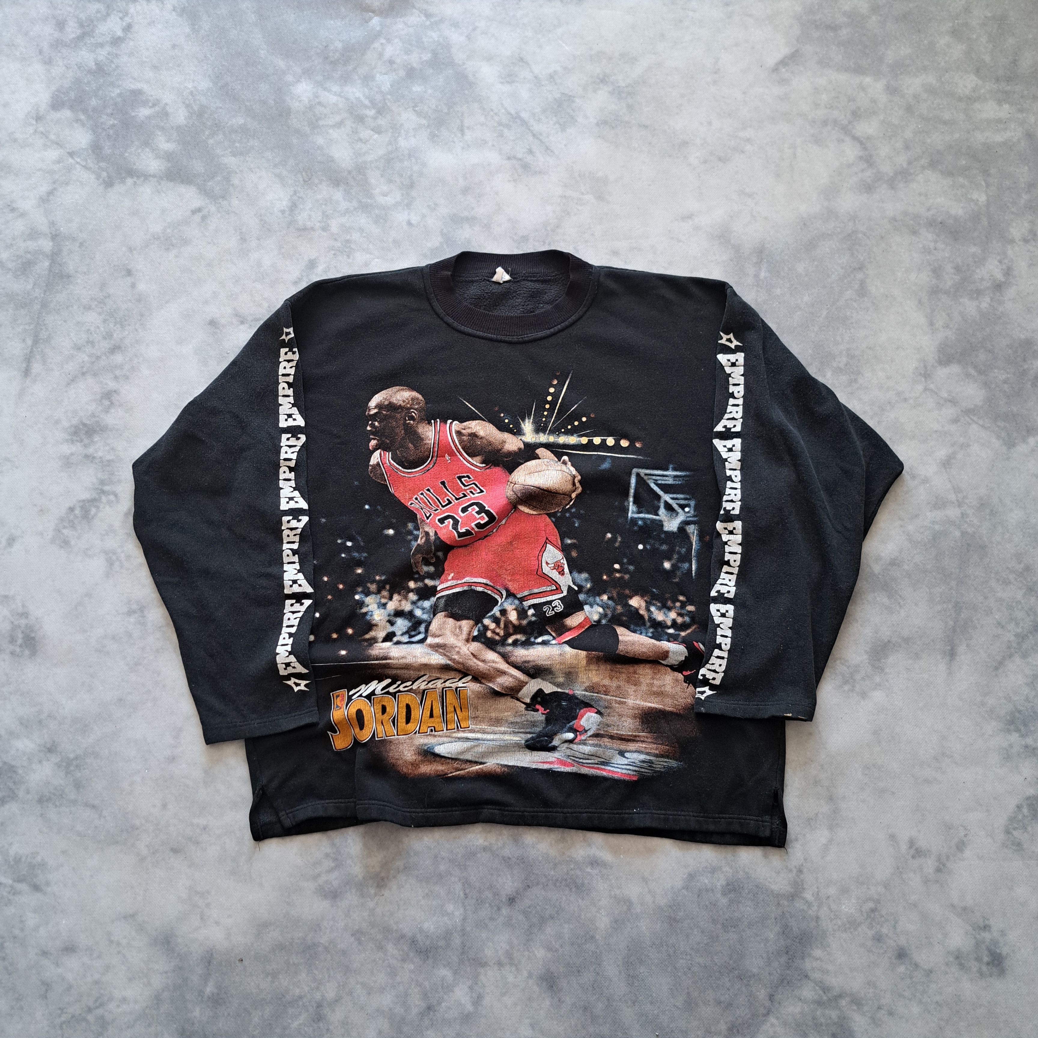 Vintage Vintage 90s Michael Jordan Longsleeve Rap Tee Chicago Bulls Size US L / EU 52-54 / 3 - 1 Thumbnail
