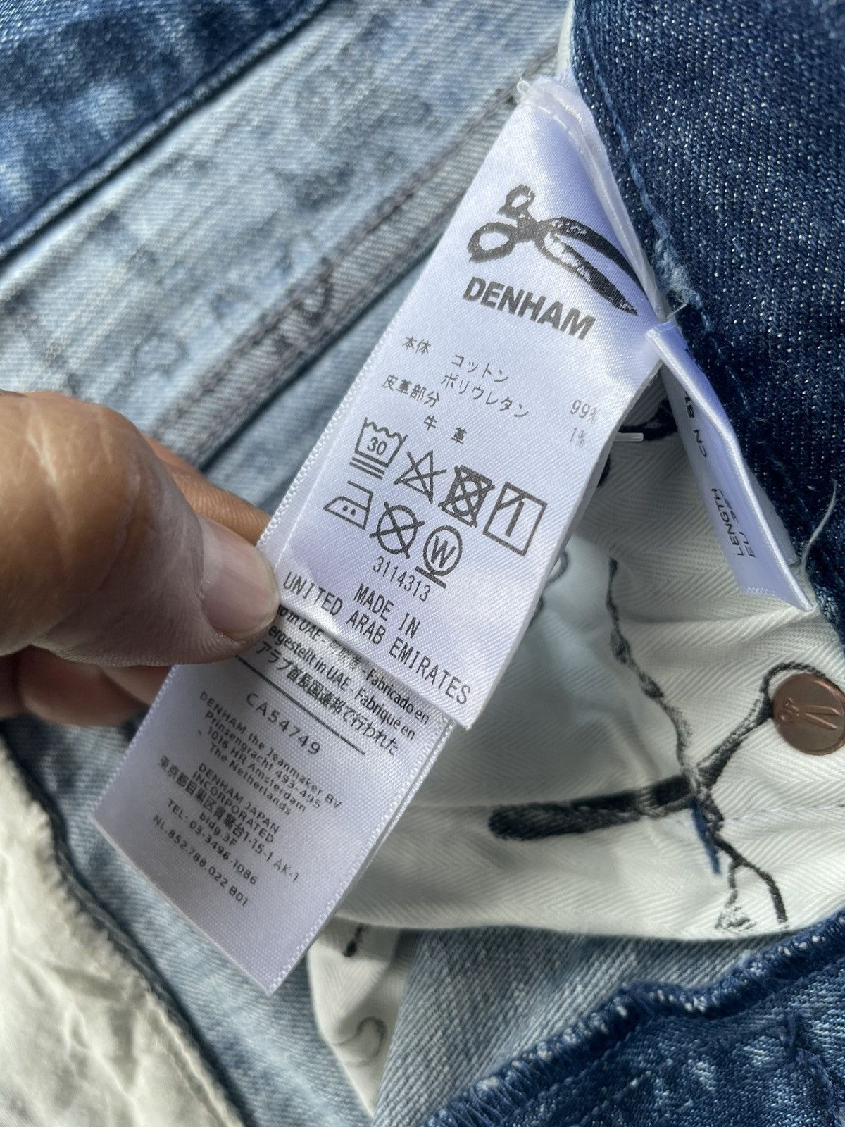 Denham Razor Slim Fit Distresed Denim