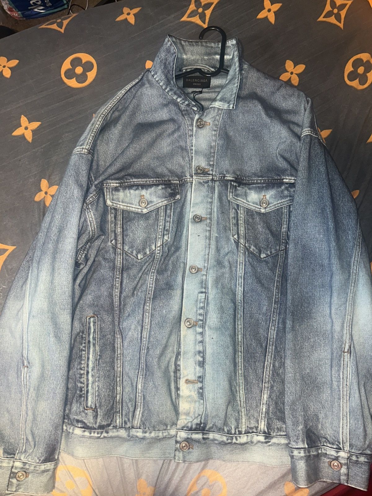 Balenciaga Balenciaga SS22 trompe l'oeil distressed denim Jacket Size US L / EU 52-54 / 3 - 2 Thumbnail