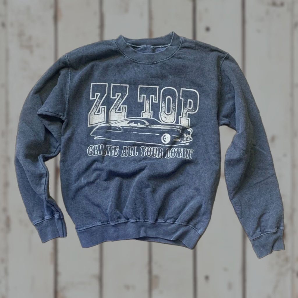 Vintage ZZ Top Sweatshirt gimme all your lovin S Women Small Gray Pullover Sweatshirt Size S / US 4 / IT 40 - 1 Thumbnail