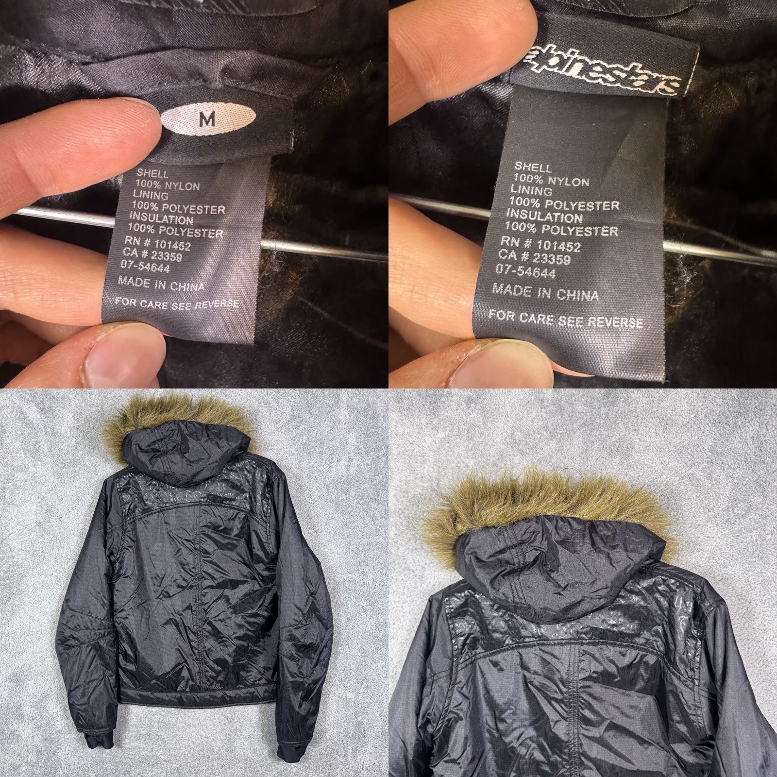 Alpinestars Alpinestars Jacket Womens M Motorcycle Full Zip Fur Hood Ripstop Moto Nylon Jacket Size M / US 6-8 / IT 42-44 - 10 Thumbnail
