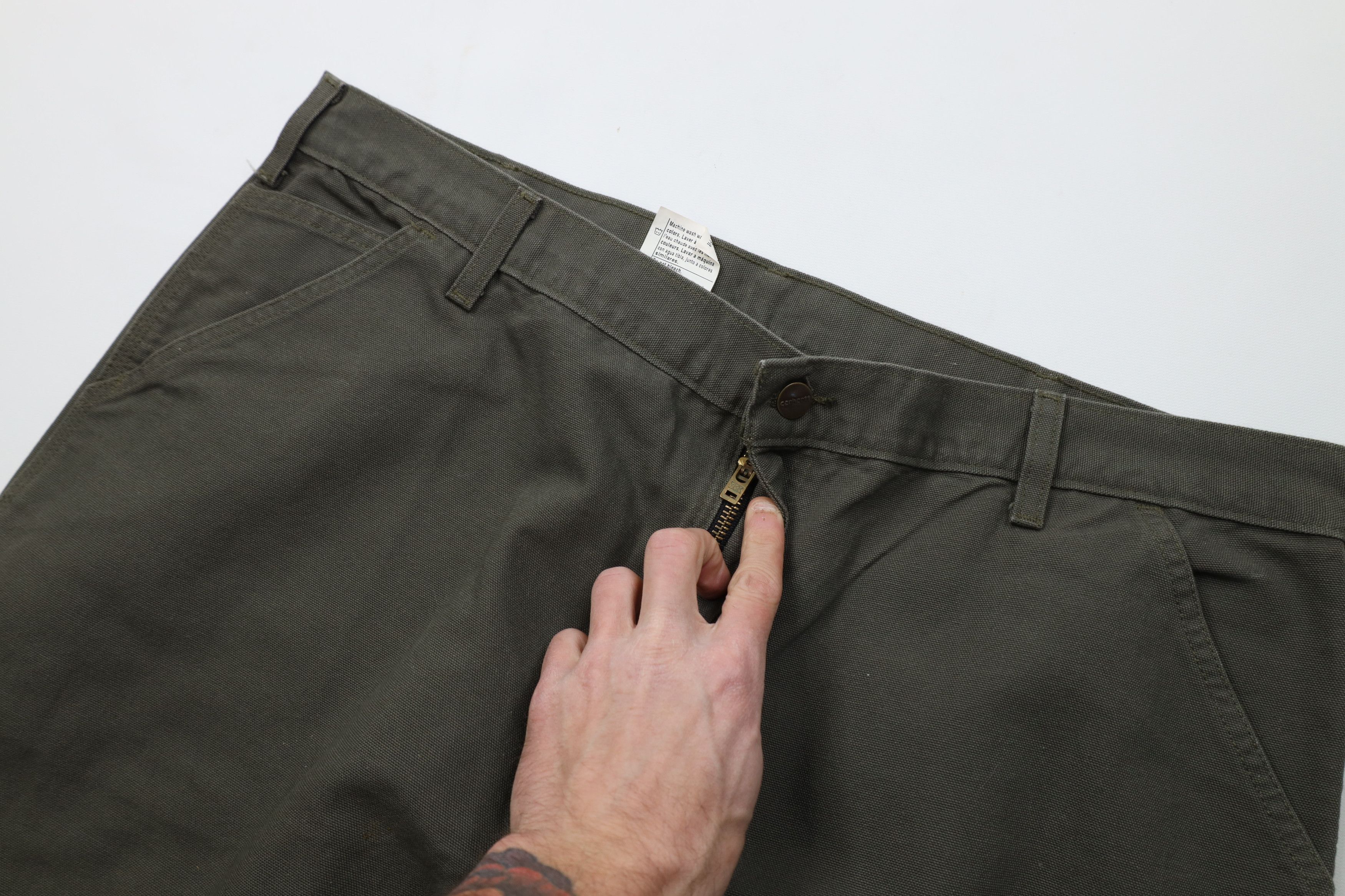 Carhartt Vintage Y2K Carhartt Wide Leg Dungaree Pants Moss Green Size US 42 / EU 58 - 7 Thumbnail