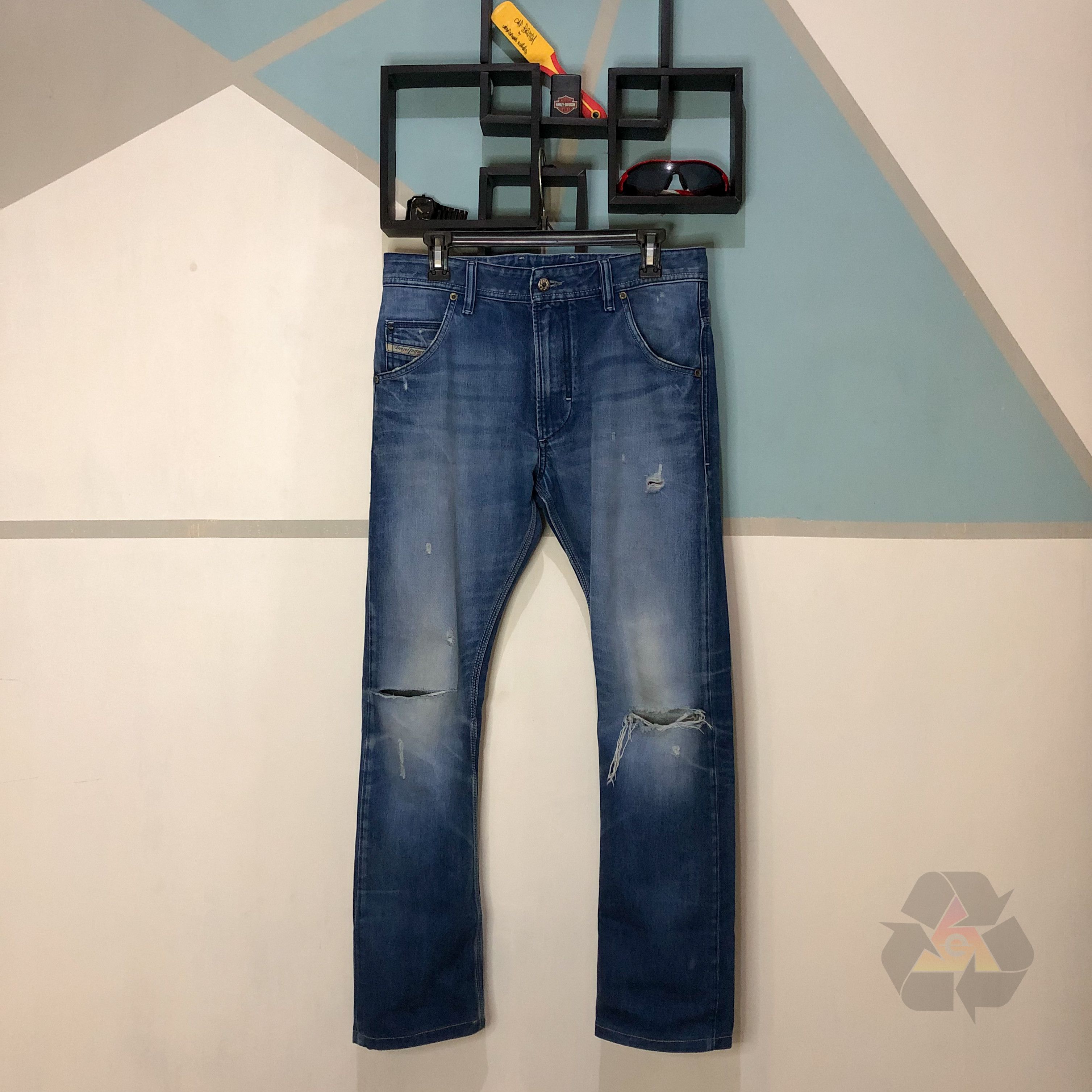 Diesel × Vintage Vintage Rare Diesel Industry Denim Jeans Y2K Size US 29 - 2 Thumbnail
