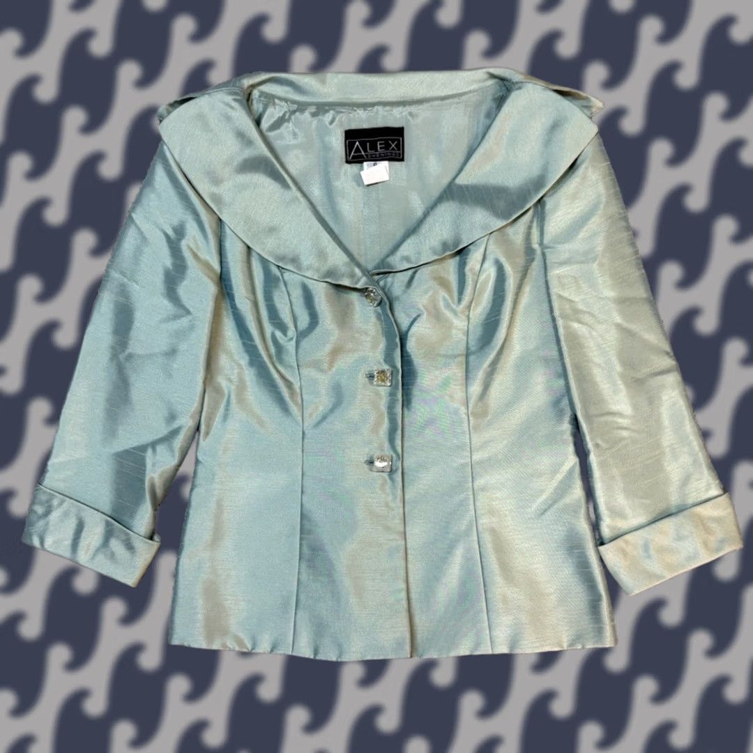 Alex Evenings VINTAGE Alex Evenings Skirt Womens 6 Turquoise Two Piece Long Jeweled Top Set Size Light BLue Size M / US 6-8 / IT 42-44 - 1 Thumbnail