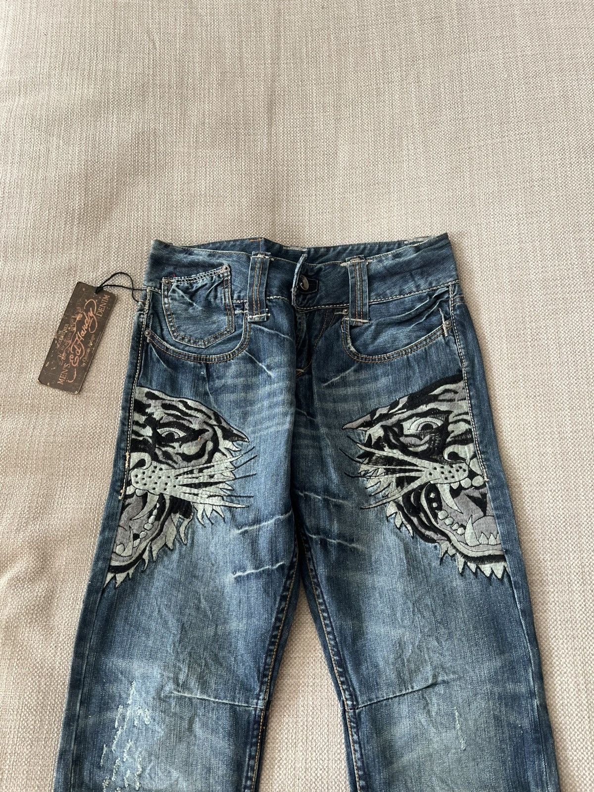 Ed Hardy Vintage Ed Hardy Tiger Denim Jeans Y2K by Christian Audigier Size US 32 / EU 48 - 4 Thumbnail