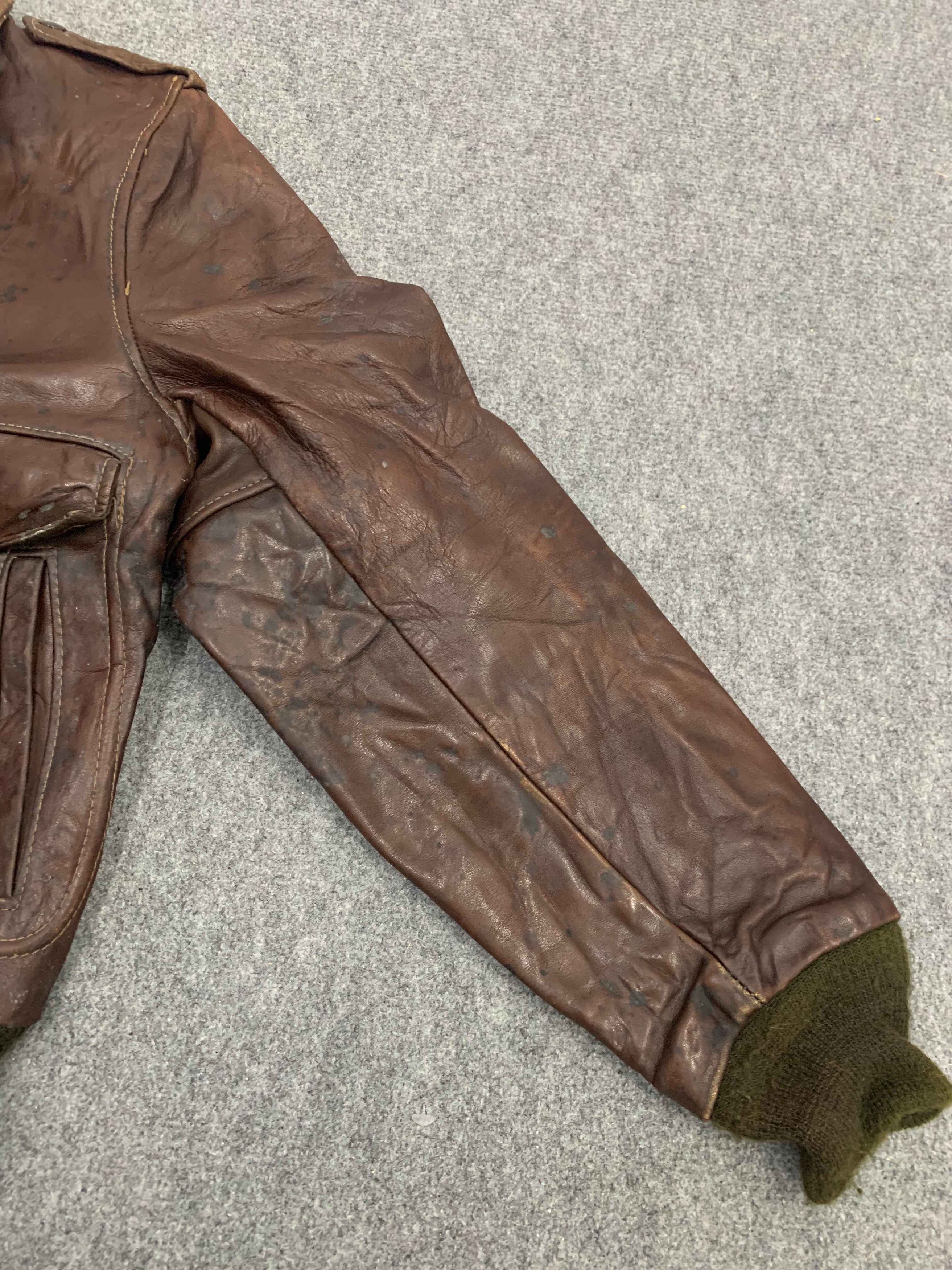 Schott Vintage 50s Schott Made In Usa Flight Leather Bomber Jacket Size US S / EU 44-46 / 1 - 15 Thumbnail