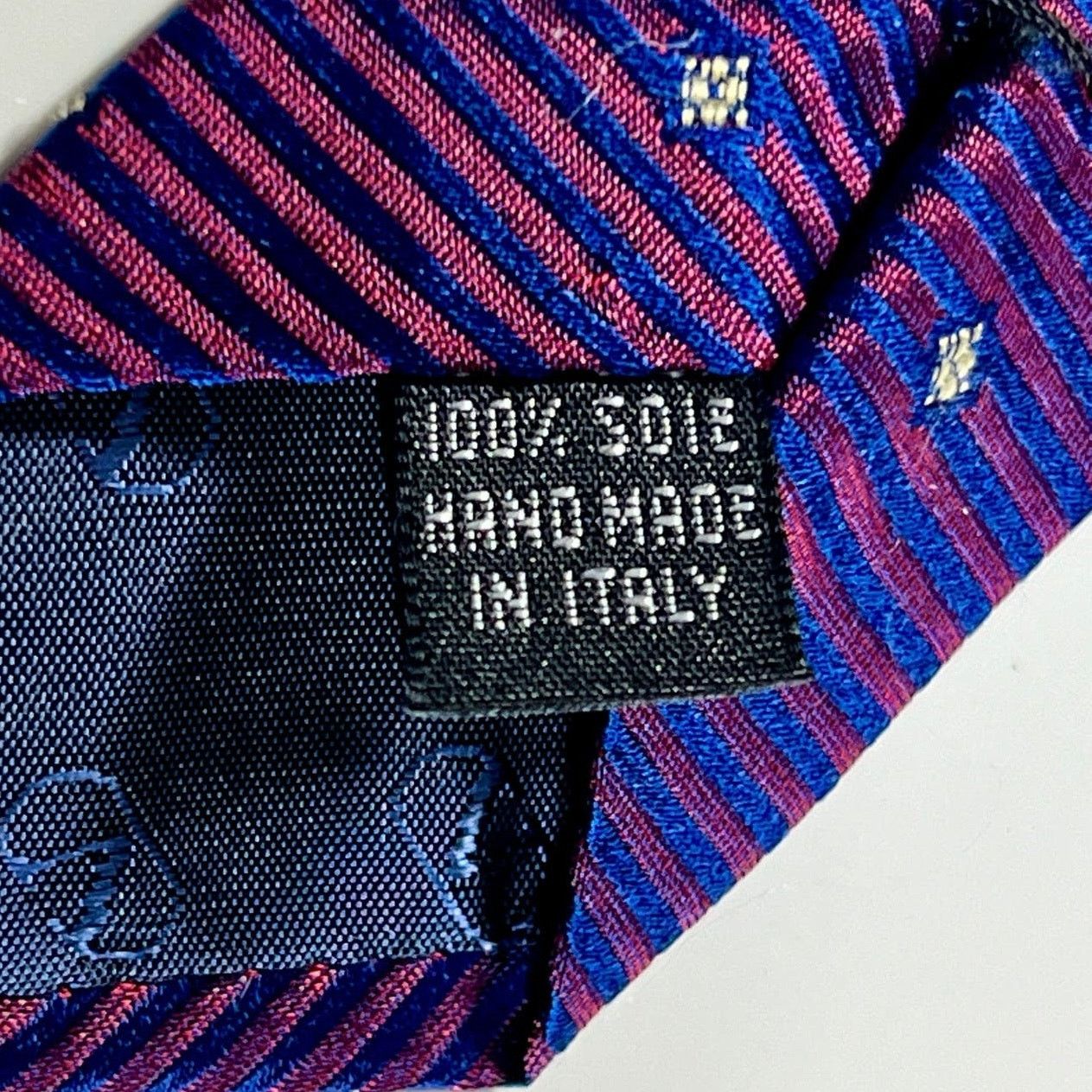 Valentino Valentino Cravatte Tie Made In Italy Red Blue Silk Necktie Size ONE SIZE - 7 Thumbnail